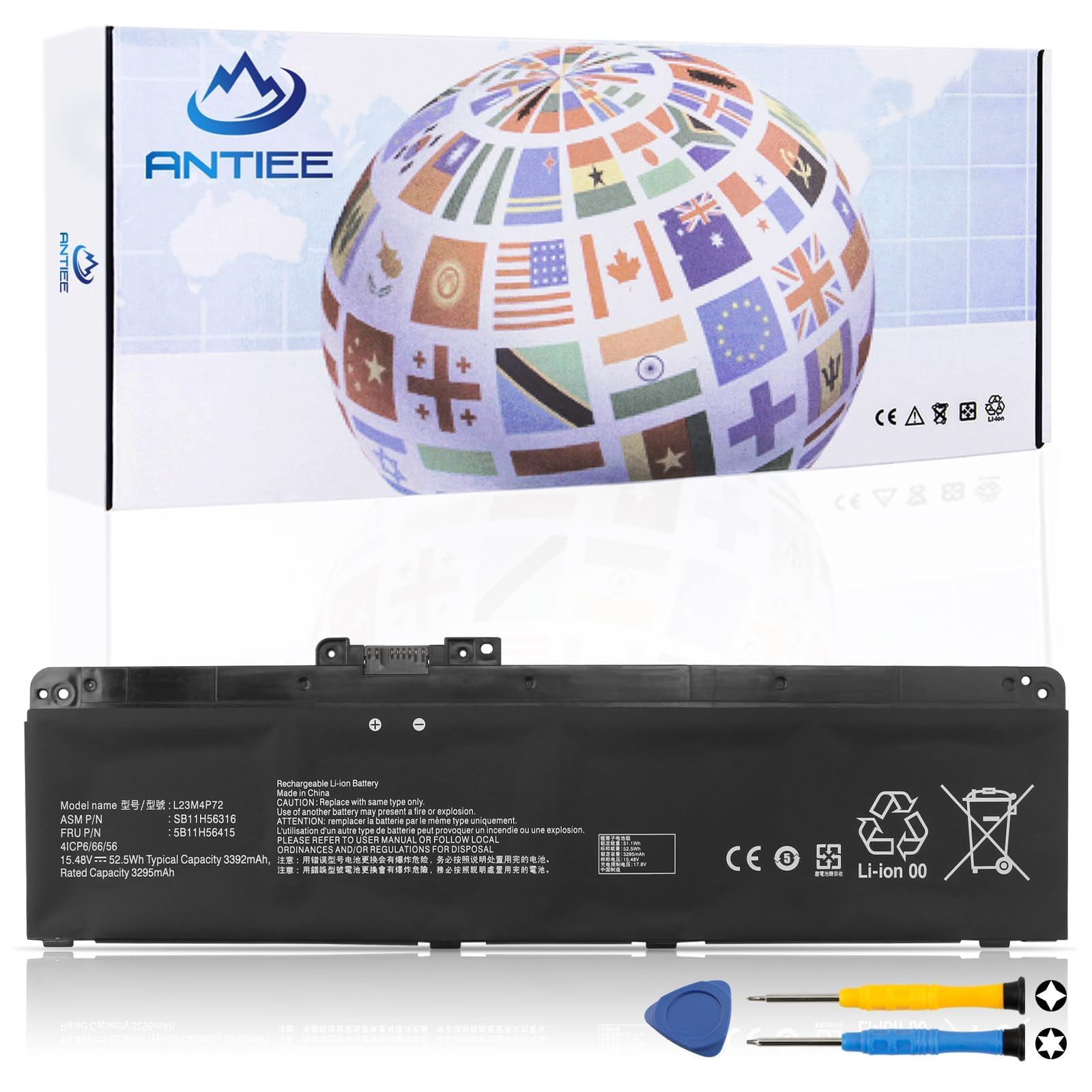 ANTIEE L23M4P72 L23L4P72 L23B4P72 Bateria do laptopa Le-Novo Thinkpad T14 Gen 6/5 / ThinkPad P14s Gen 5/6 21ME Series L23C4P73 L23D4P71 L23L4P70 L23B4P70 0 SB1 1H56319 5B11H56418 SB11M89895