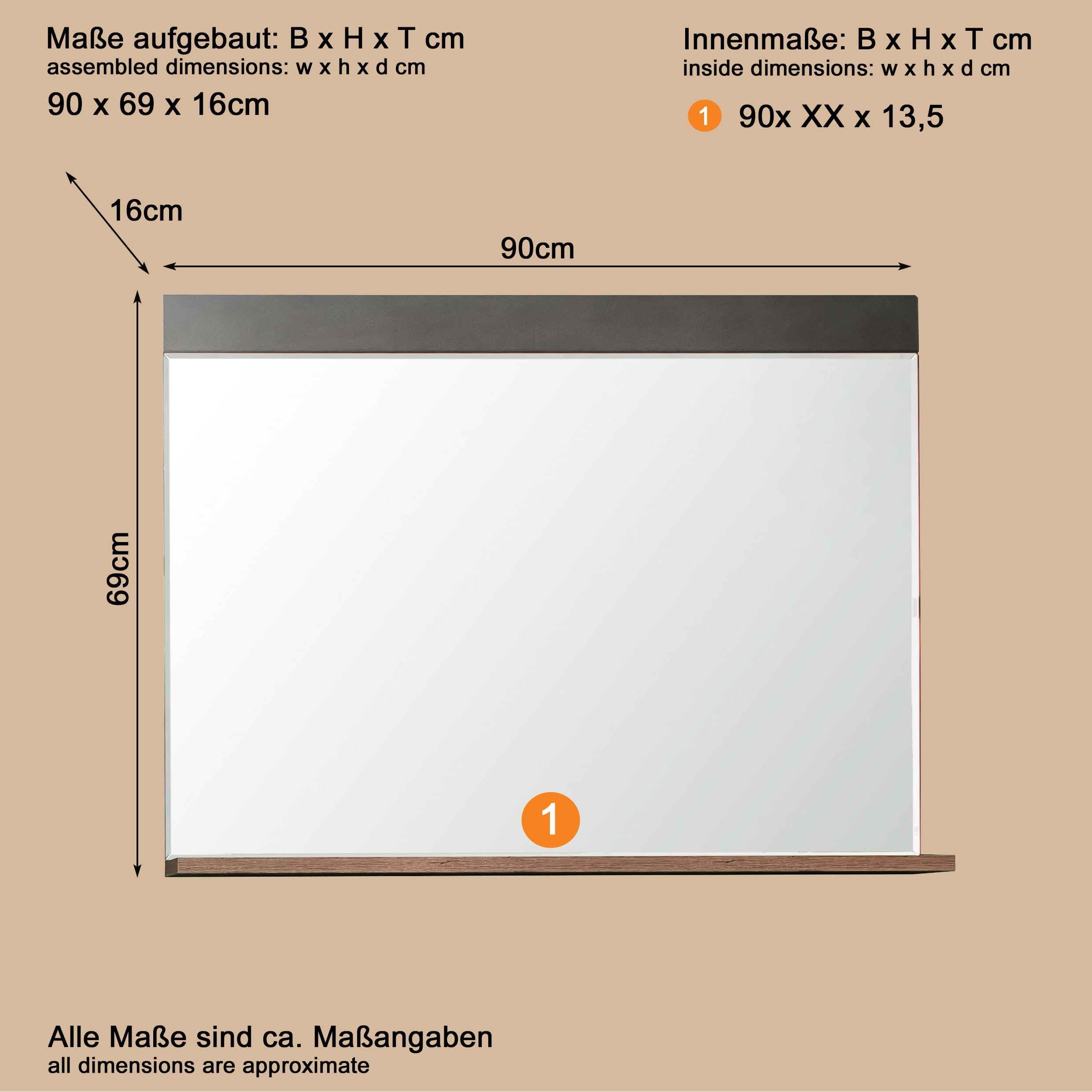 trendteam smart living - Juego de 2 percheros (90 x 192 x 34 cm, frontal Old Wood, cuerpo y suspensión), color gris