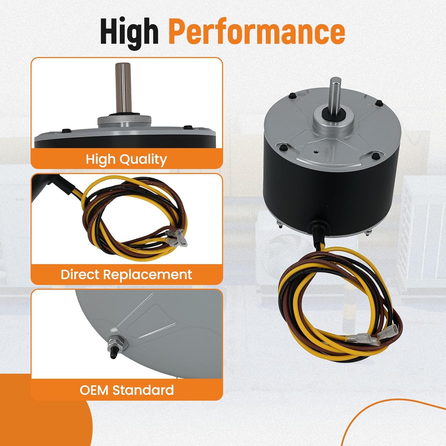 maXpeedingrods 5KCP39EGS070S Condenser Fan Motor 1/4 HP 1100RPM 208-230V for Genteq Carrier Bryant Payne