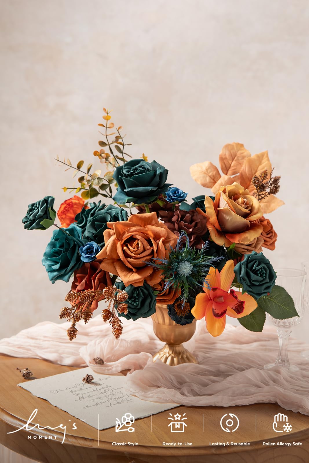 Amazon.com: Ling's moment Fake Flowers Box, Faux Artificial