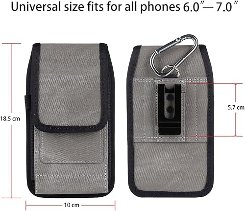 Miniatura 4 de Funda de nailon para teléfono con clip para cinturón con tarjetero para Samsung Galaxy S23 Ultra S22 Ultra Note 20 Ultra A42 A32 5G A21 A20S A14 A13
