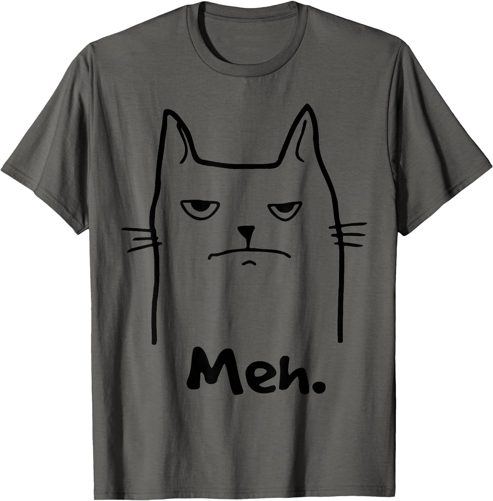 Funny Cute Meh Cat Meow Kitty Lover Japanese Kawaii Anime T-Shirt
