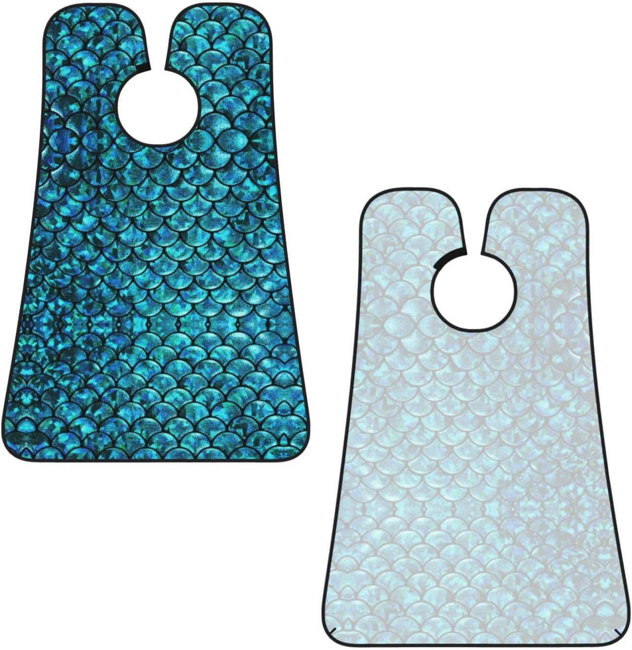 Fish Scale. Print Beard Bib Apron, Shaving Apron For Dad, Men'S Hair Catcher For Shaving Best Gifts For Dad