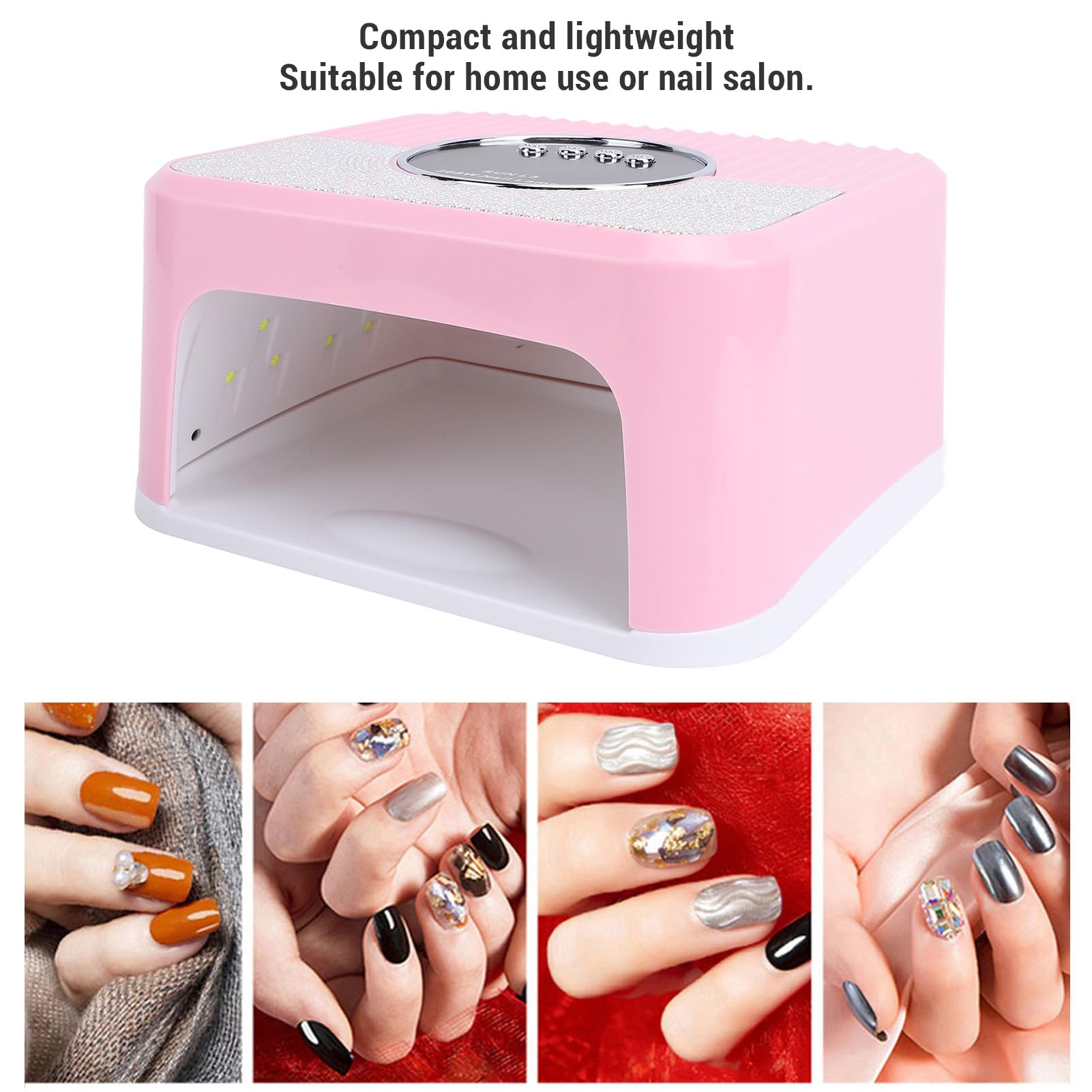 Luce per Unghie a LED, Lampada per Unghie Ad Alta Potenza con Sensore Automatico, Asciugatrice Portatile per Salone per la Casa e Unghie, Multifunzionale, Sicuro Usare (Spina