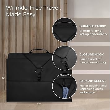 Briggs & Riley Travel Essentials Check In Garment Sleeve, Black
