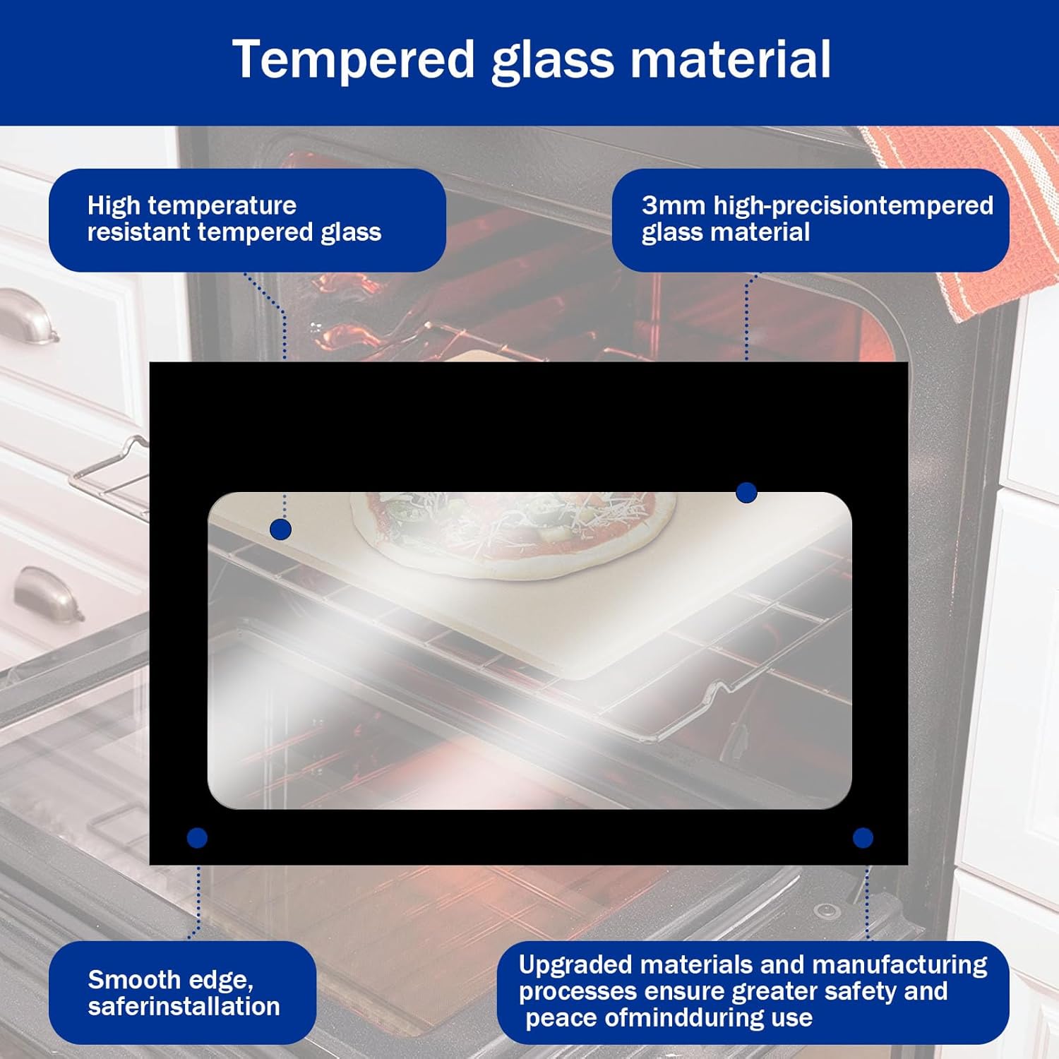2026 New Upgraded W10535767 Inner Oven Door Glass Compatible with Amana whirlpool Gas Range Inner Door Glass,Replacement for WFG505M0BW0 W10535767, AP6022732,etc (25.2" x 20.67")
