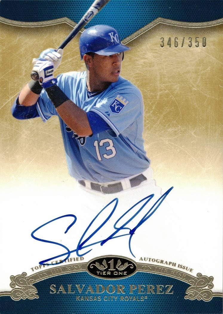 2012 Topps Tier One On The Rise Autographs #OR-SP Salvador Perez Certified Autograph Baseball Card – Only 350 made!