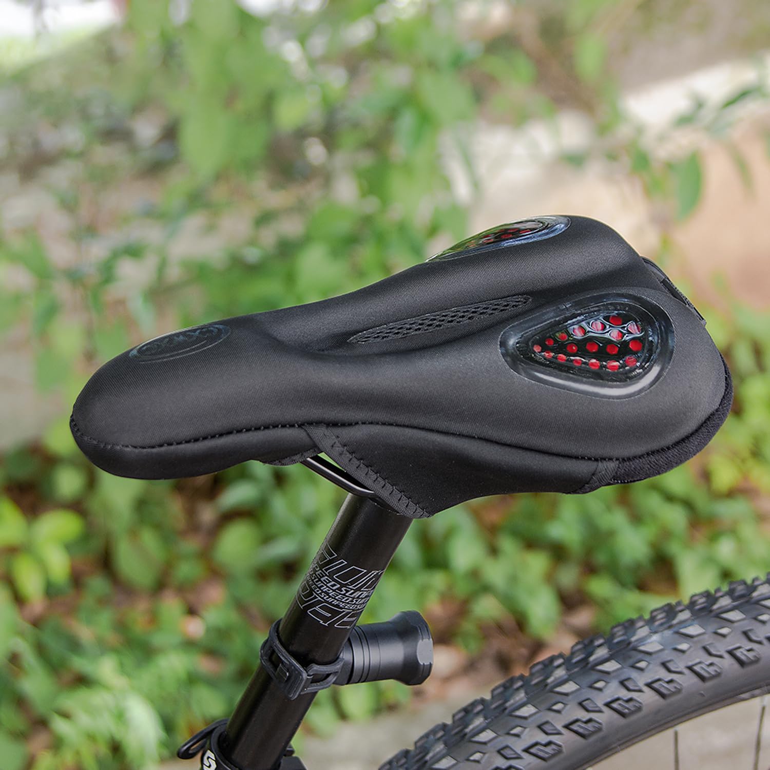 CXWXC Coprisella per Bicicletta Ergonomico con Gel, Copertura per Sellino Morbida e Comoda, Protezione Antiscivolo per Sella di Bicicletta per Donne e Uomini