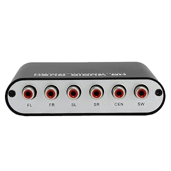 5.1 Channel Audio Decoder Digital Optical Coax Analog Audio Converter Complete Interface Functions Easy for Home Theater (Host+USB+Optical Fiber)
