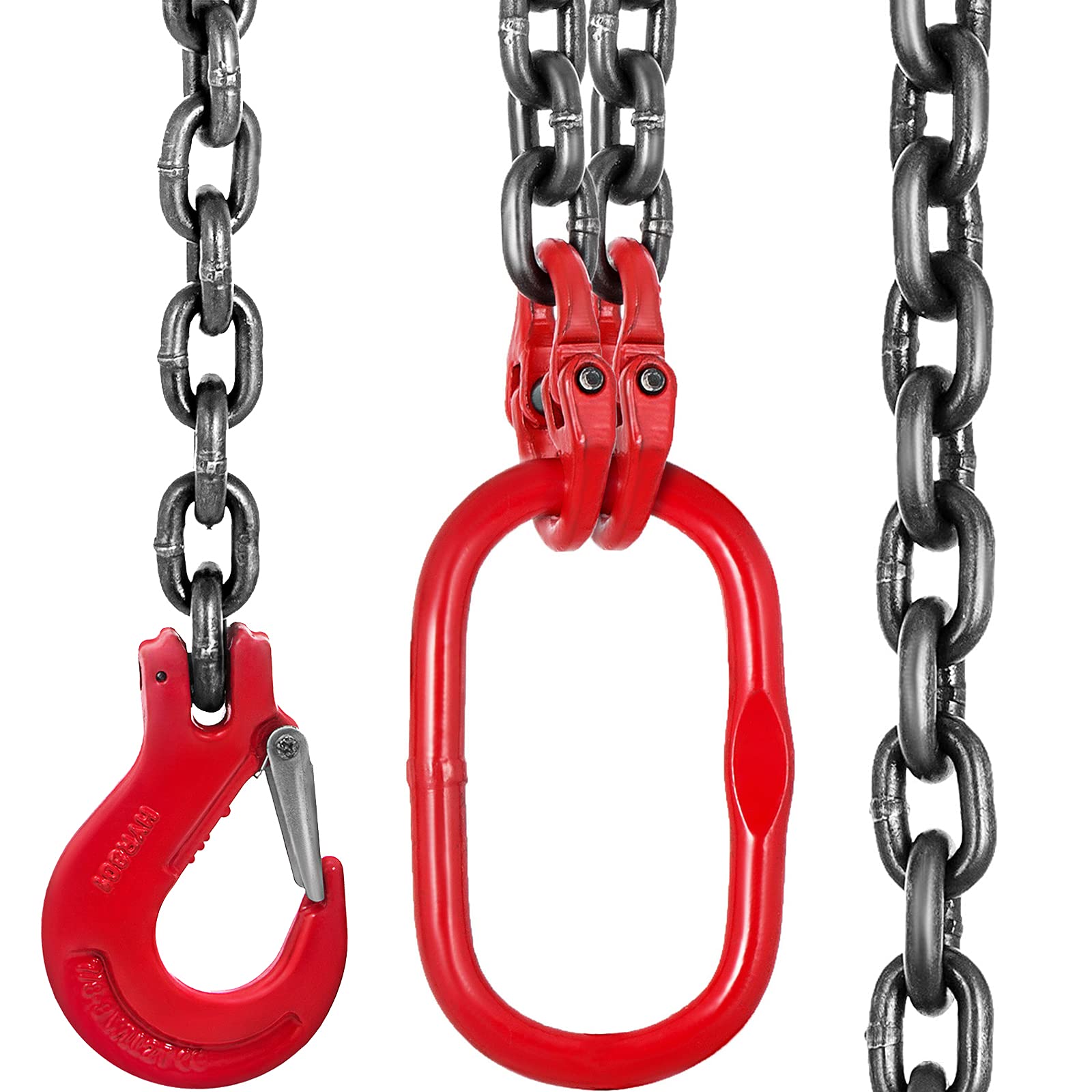 G80 Kettengehänge 1M 2 Strang Anschlagketten 8mm Krankette 3.3ft Transportieren von Lasten