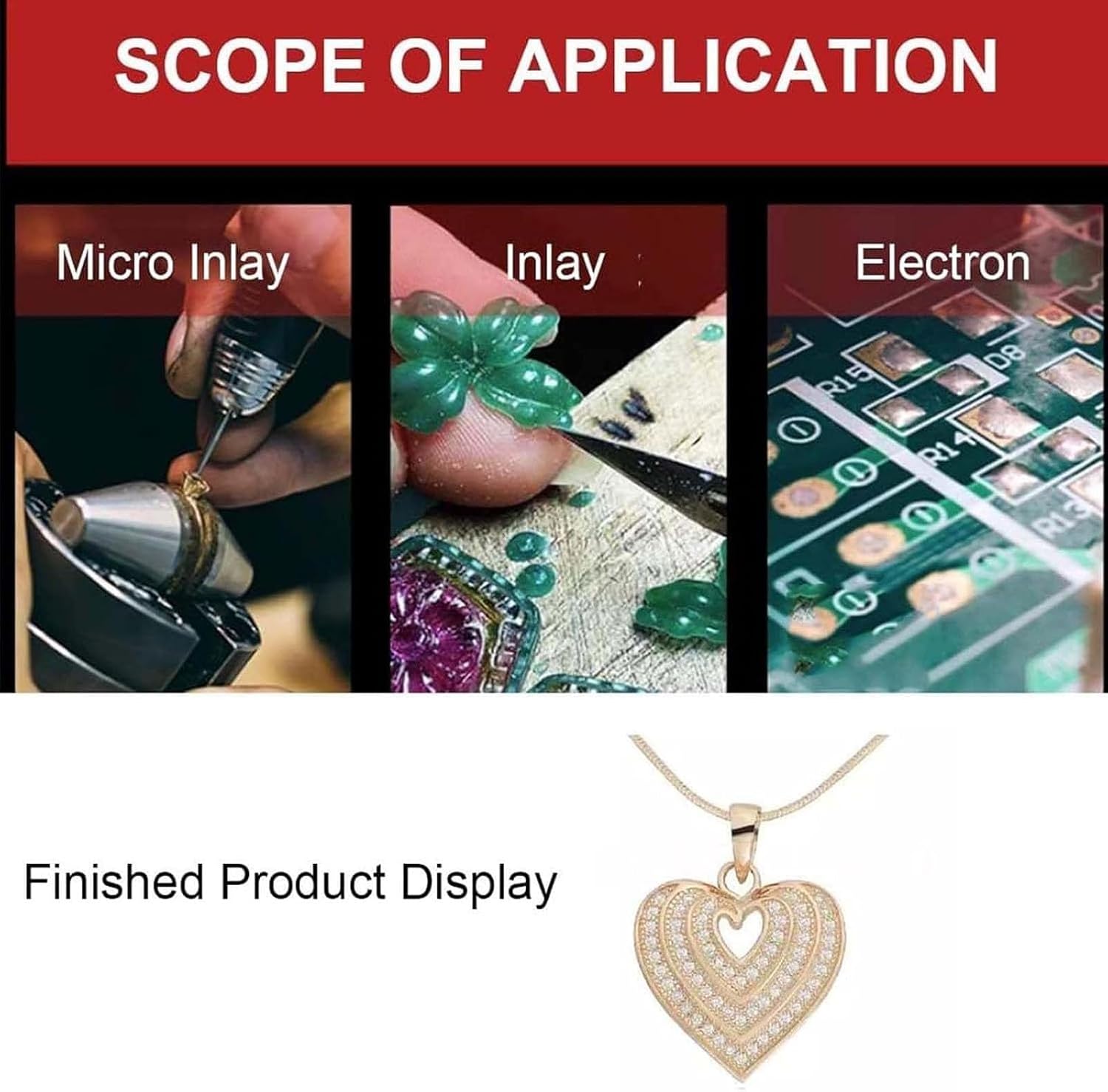 10X/20X Jewelry Micro Inlaid Mirror, Micro Inlaid Mirror 7x-45x Multi-Directional Microscope, 160mm Working Distance, with Ring Light and Ball Vise, for Mounting Electronics Inspection Tool