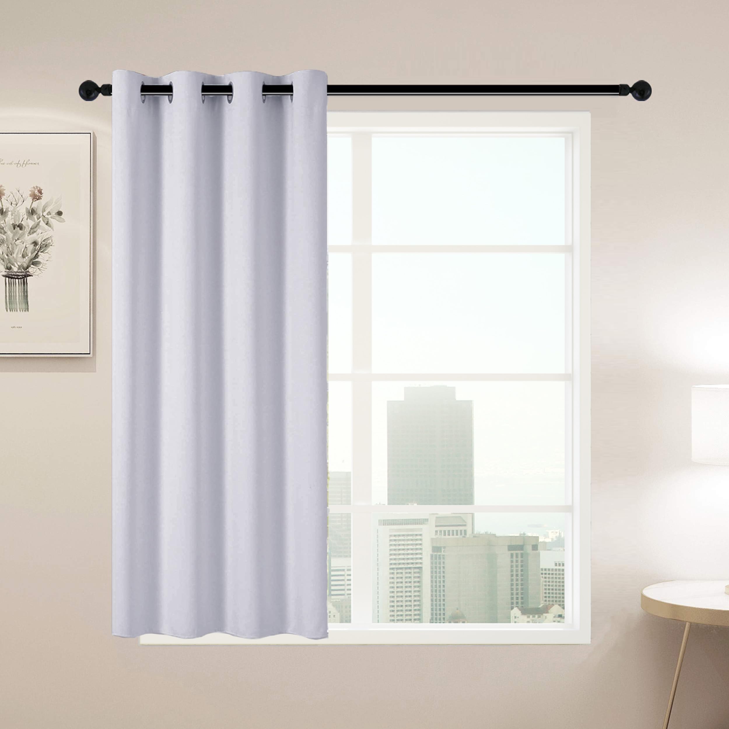 DALINA Textil -Cortina Opaca 90 x 140 para Salón Dormitorio - Cortina para Habitacion Color Solido - Cortinas Lisas Suave con Ojales para Ventanas 1 Pieza 90x140cm Gris Perla