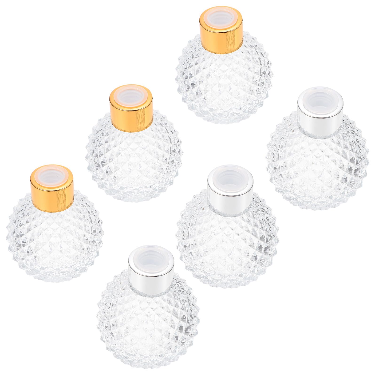 6 pezzi Bottiglie Vuote in Vetro Trasparente per Profumati e Spray Ricaricabile Pratiche ed Eleganti Contenitori per Viaggio e Regalo Colore Casuale Colore Casuale