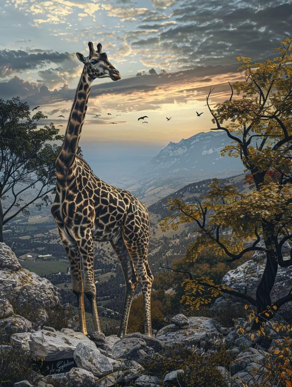 Diamant Painting 40x50 Girafe pour Décoration Murale Salon et Bureau - 8