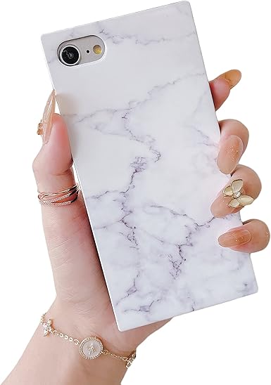 Amazon Com Cocomii Square Iphone Se 22 Se Iphone 8 7 Case Square Marble Slim Lightweight Glossy Minimalist Luxury Aesthetic Cover Compatible With Apple Iphone Se 22 8 7 White Cell Phones Accessories