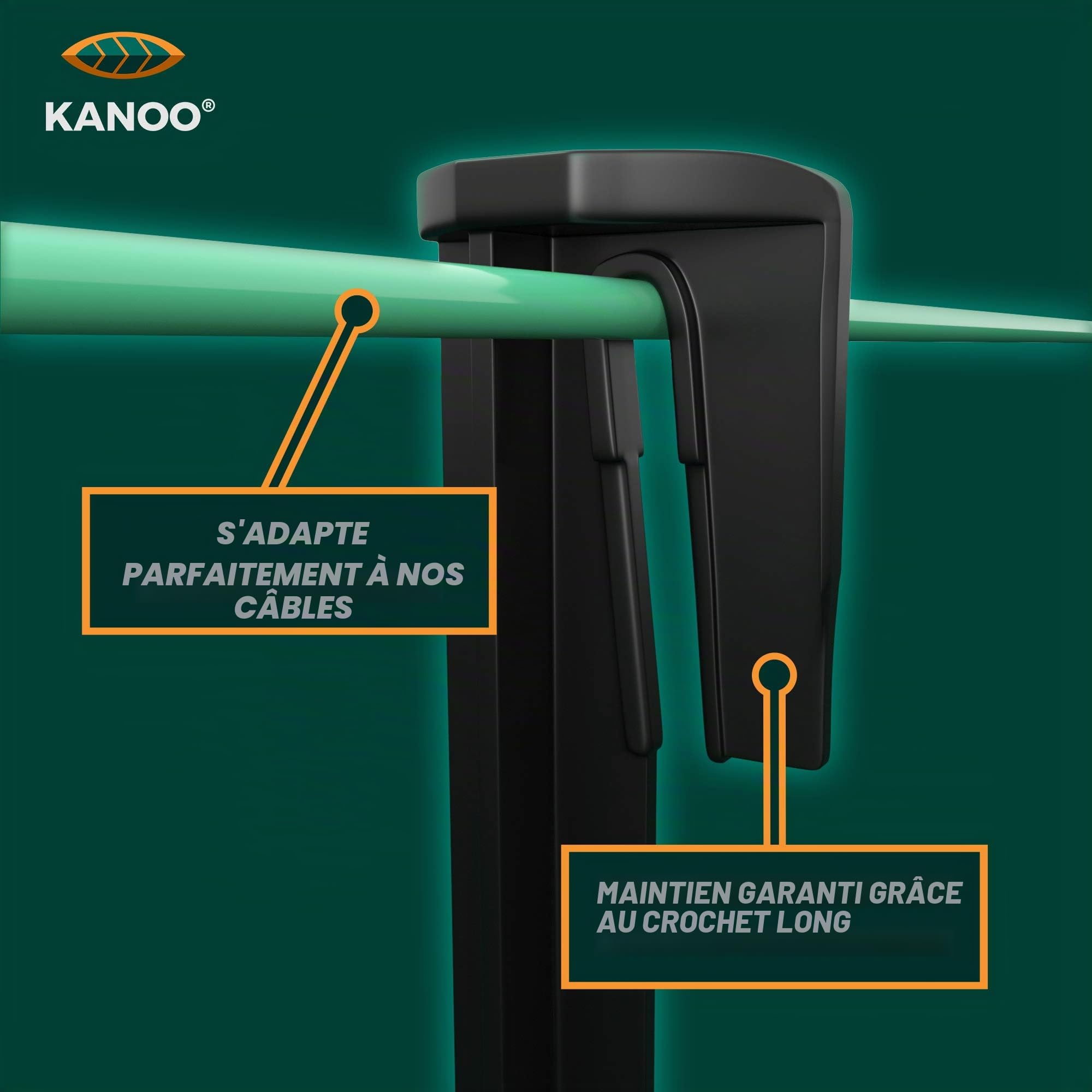 kanoo® Piquets de Fixation pour des câbles de délimitation de Robot Tondeuse | 500x Crochets | Fixation sûre du câble périphérique dans Le Jardin | Crochets de Terre en Plastique Robuste