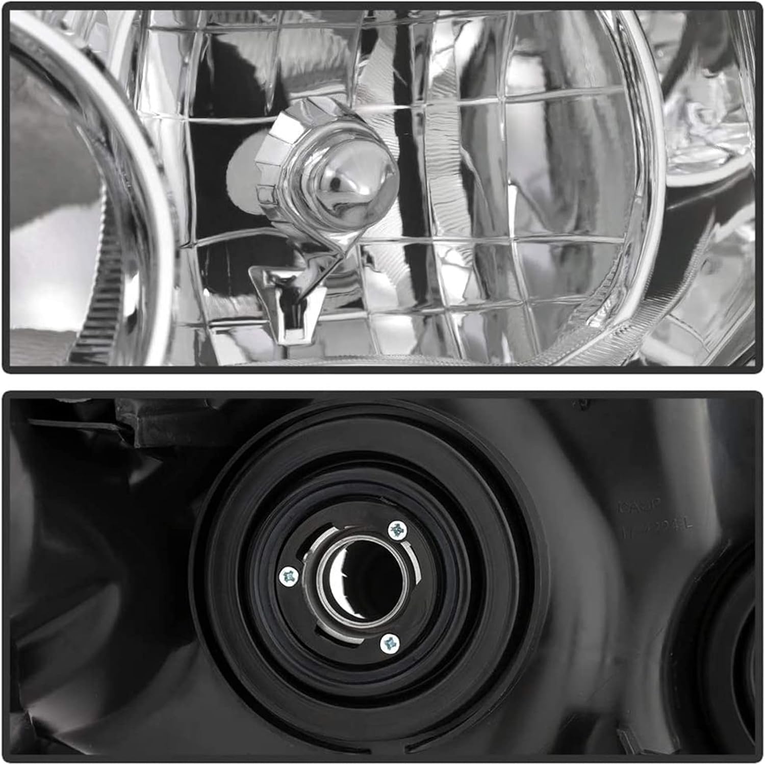 Halogen Headlight Assembly Driver and Passenger Side Chrome Headlamps Replacement for 2011 2012 2013 Corolla TO2502203 TO2503203