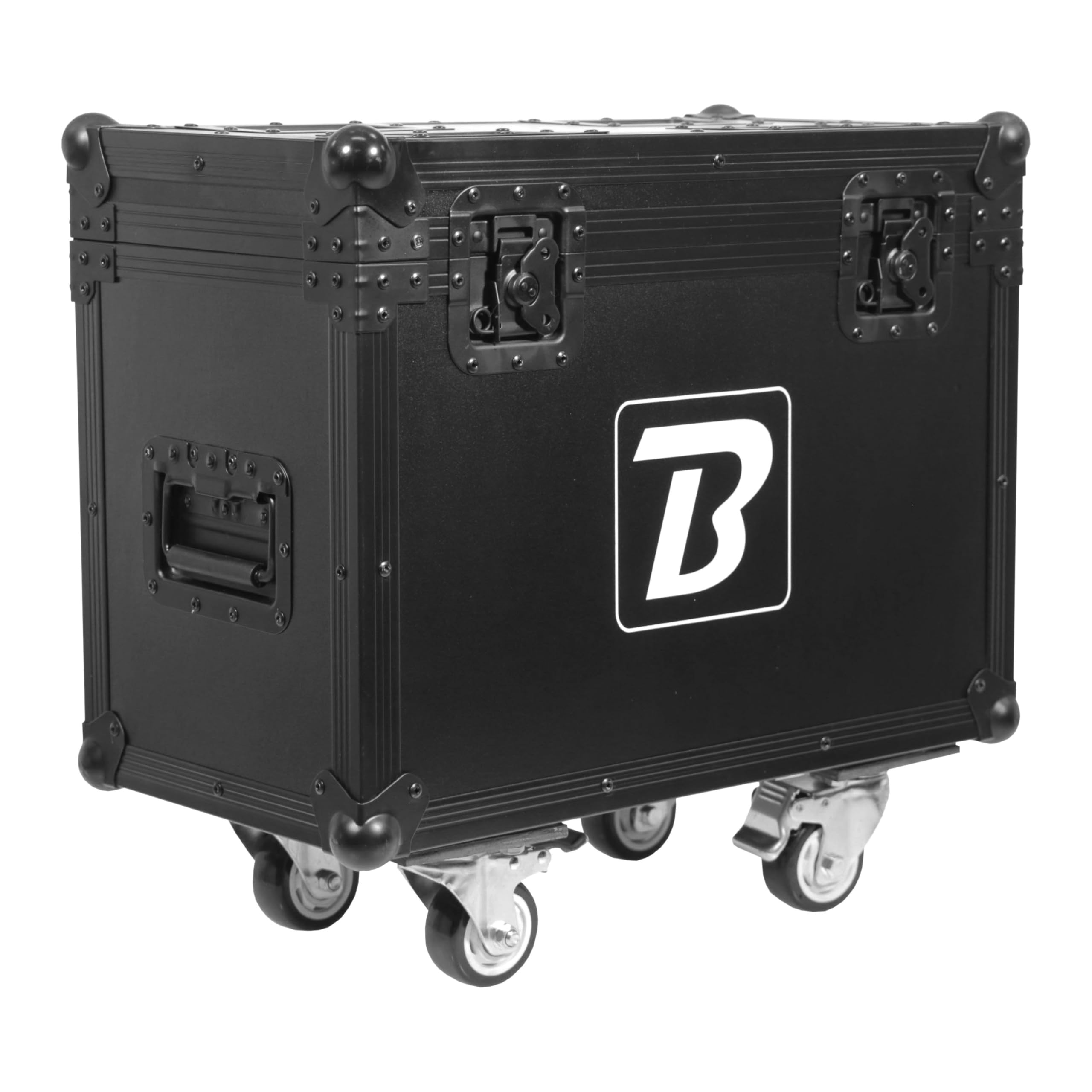 BoomToneDJ Cirrus 1000 Flight Case Universale Nero con Rotelle. Valigia Professionale. Angoli in Alluminio. Rinforzi Angolari. Dimensioni 543 x 390 x 269 mm.