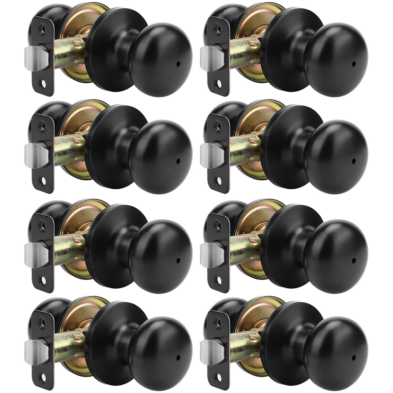 Photo 1 of Goldenwarm Black Interior Door Knobs (8 Pack)