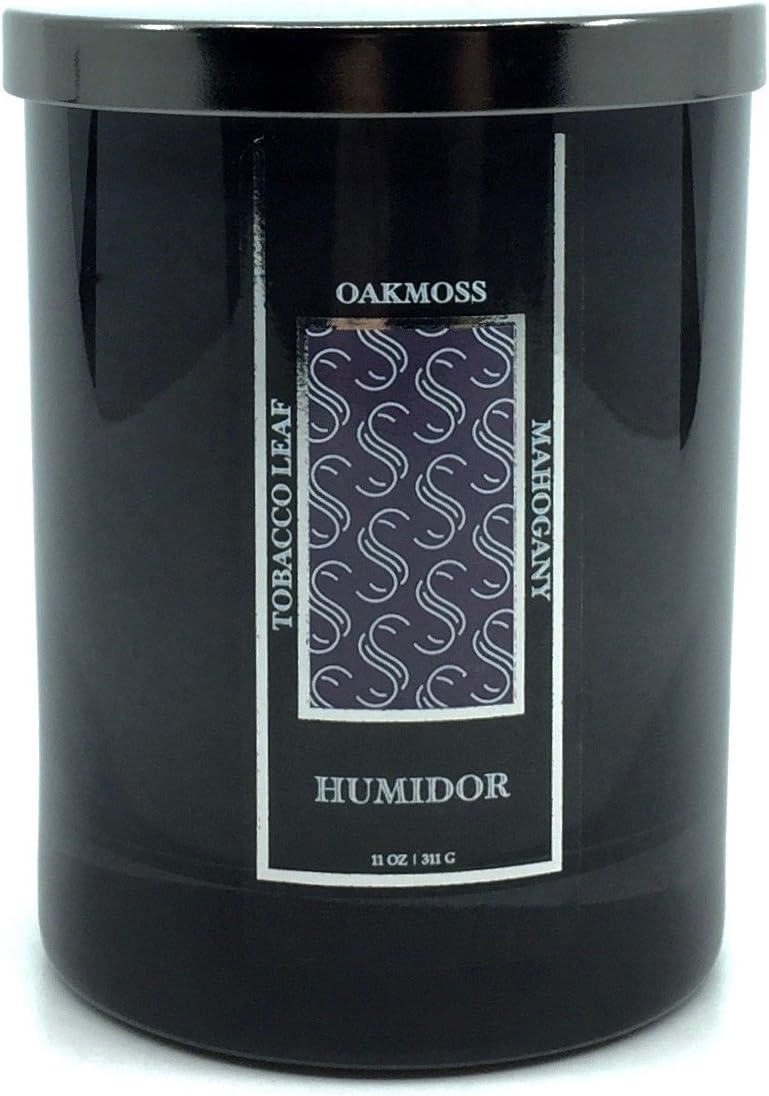 Scentsational Humidor Tobacco Leaf Oakmoss Mahogany Scented Natural Soy Candle