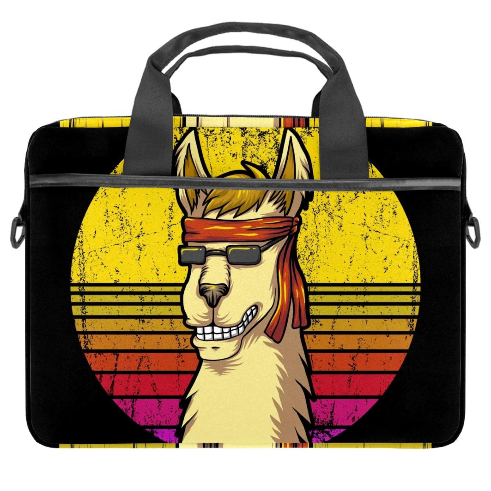 Funda de portátil de 13 a 14.5 pulgadas impermeable con correa bandolera antichoque de llama 7