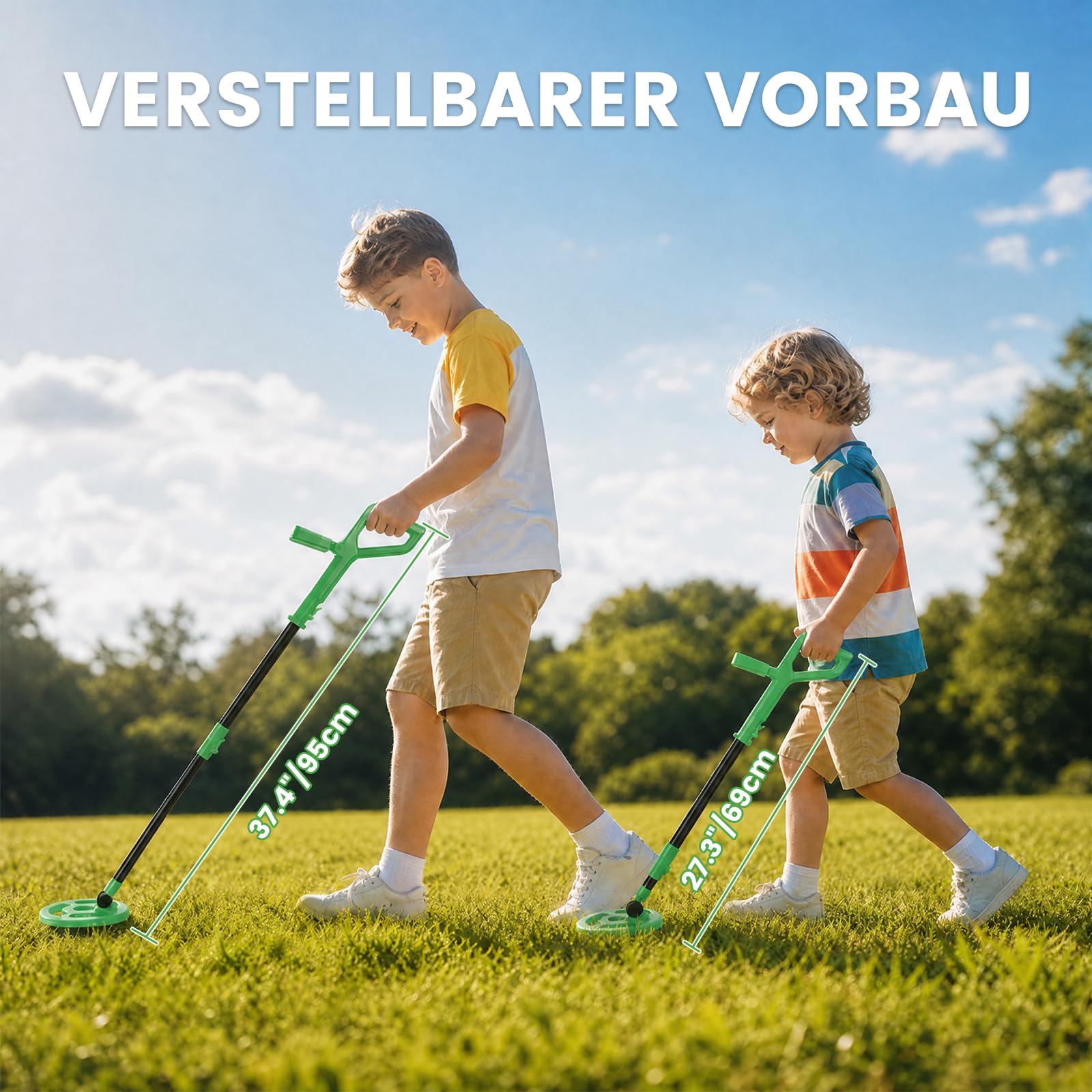 OMMO Détecteur de Métaux Enfants, Rechargeable Detecteur de Metaux, Vert