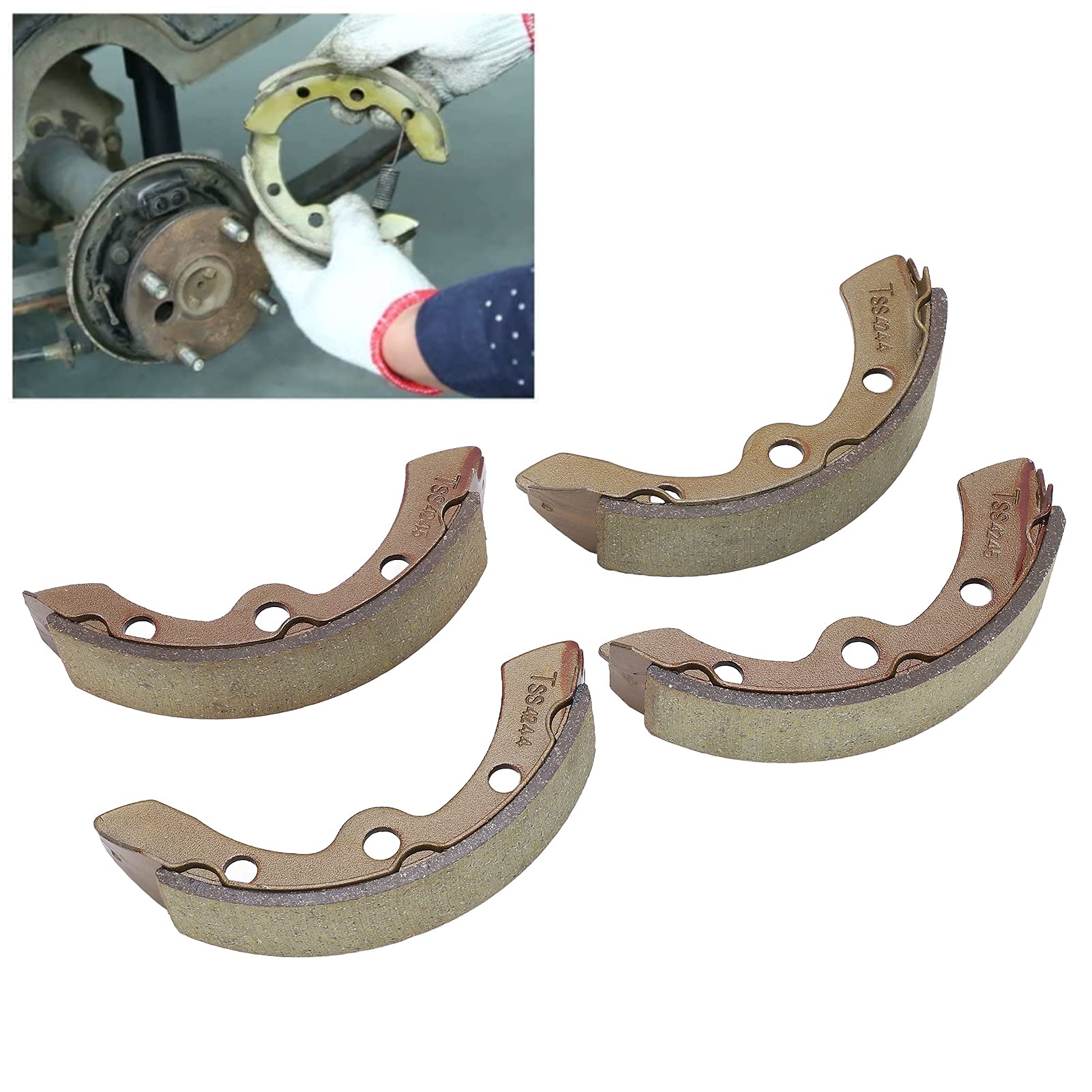Kit de sabots de frein 101823201 Lot de 4 sabots de frein 101823201 Remplacement avant arrière pour Club Car DS Precedent 1995-Up