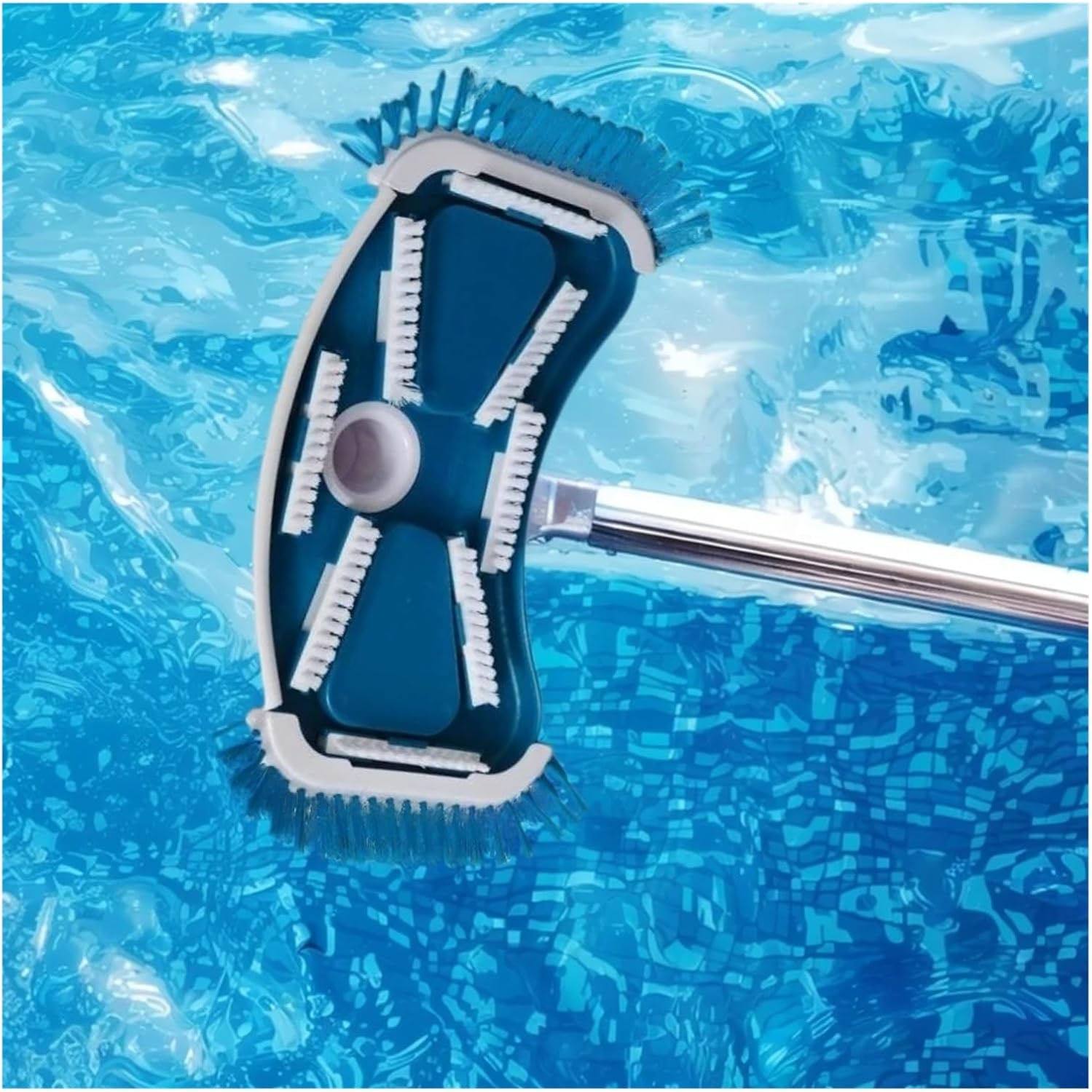 Vacuum Head with Side Brushes，Portable & Durable Plastic Design，Efficient Cleaning Solution,Pool Maintenance