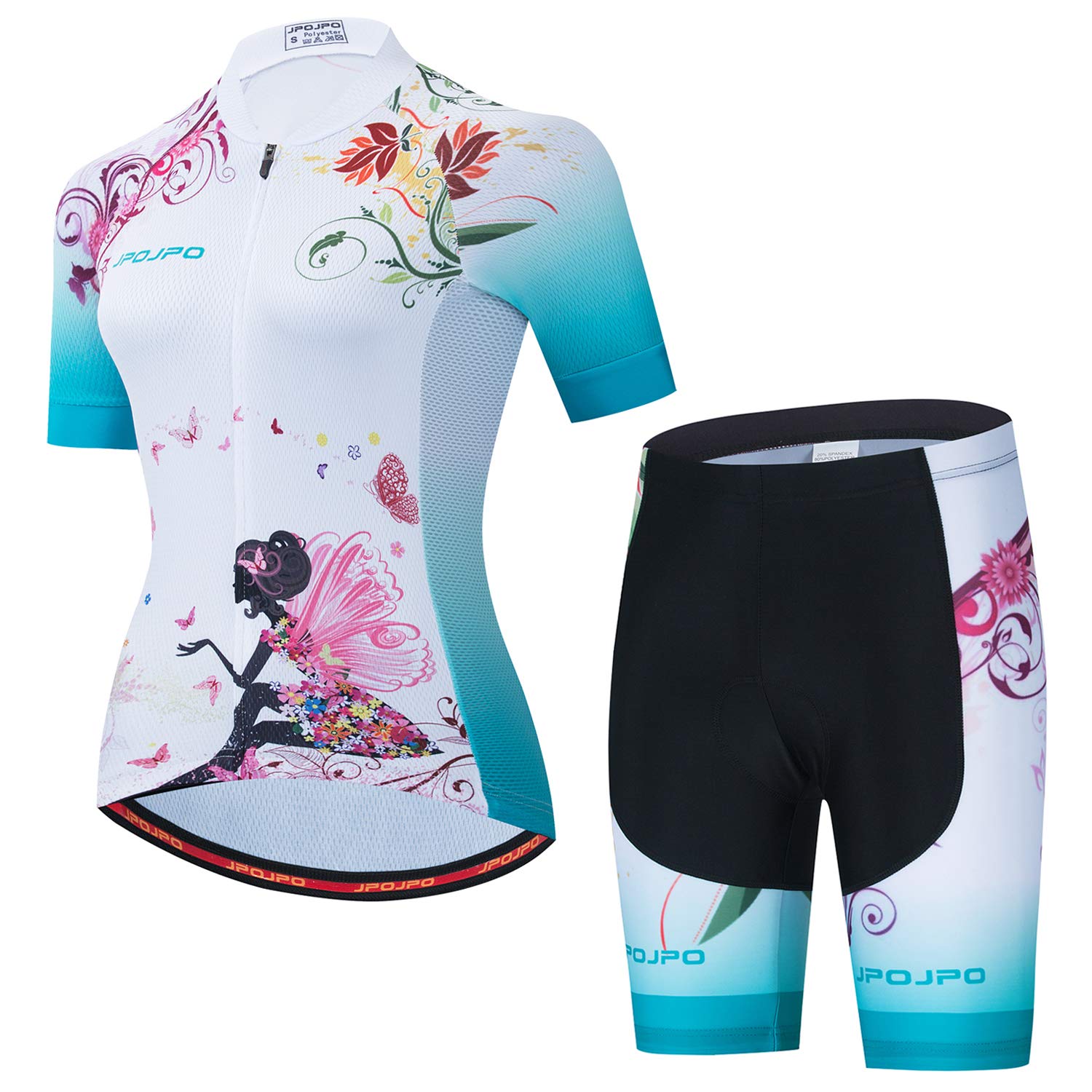 Conjunto de camiseta de ciclismo para mujer, reflectante, pantalones cortos acolchados 5D, tallas S-3XL