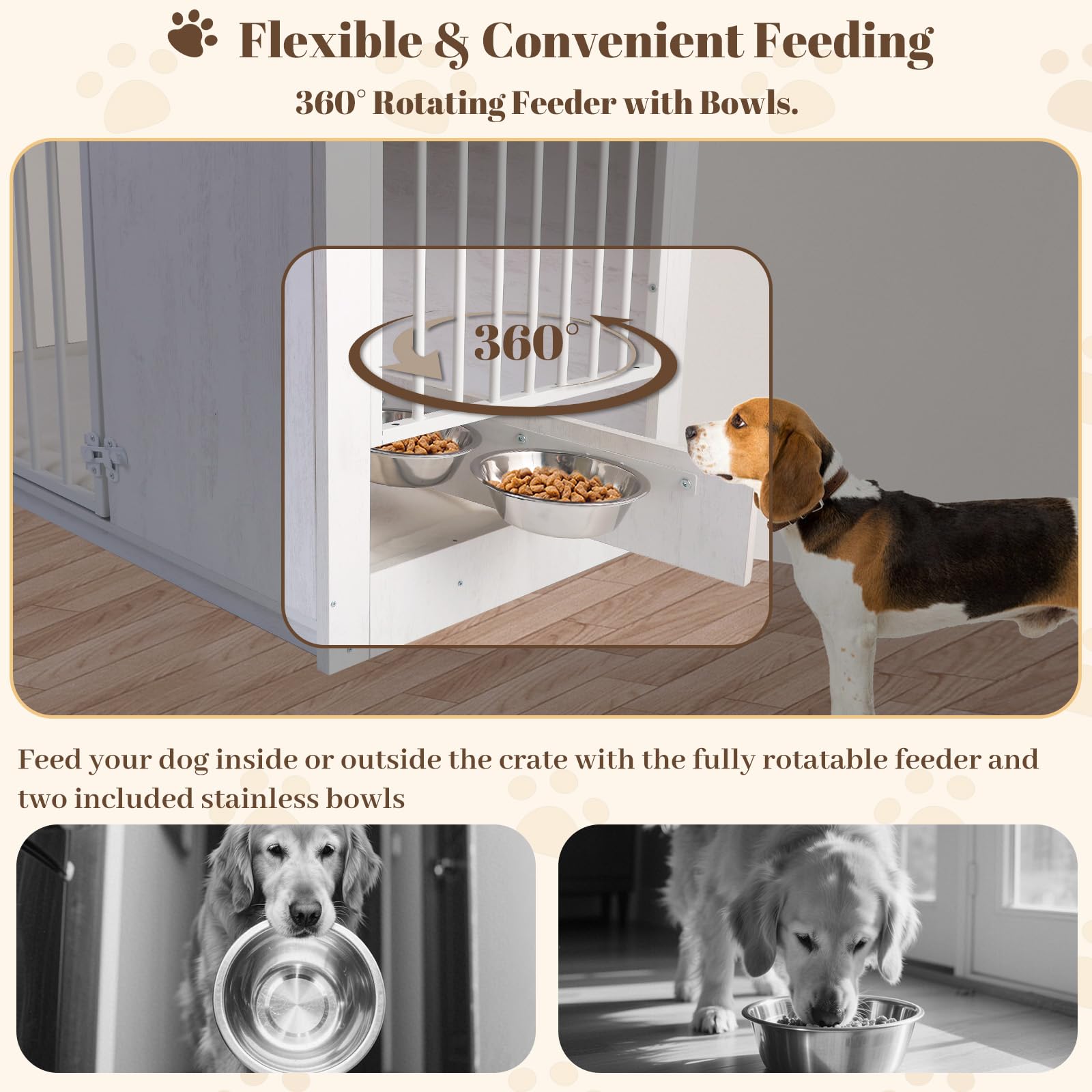 TBWIND Dog Crate Furniture for Large Dogs, 36