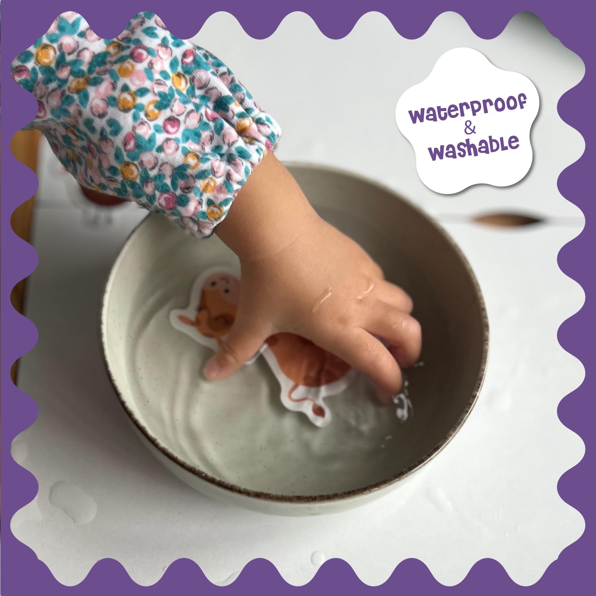 Stick4Ever Jelly Sticker Book® – dla dzieci – wodoodporna, łatwa do czyszczenia, wielokrotnego użytku książka z naklejkami dla małych dzieci – wielokrotnego użytku zajęcia na podróż dla dzieci