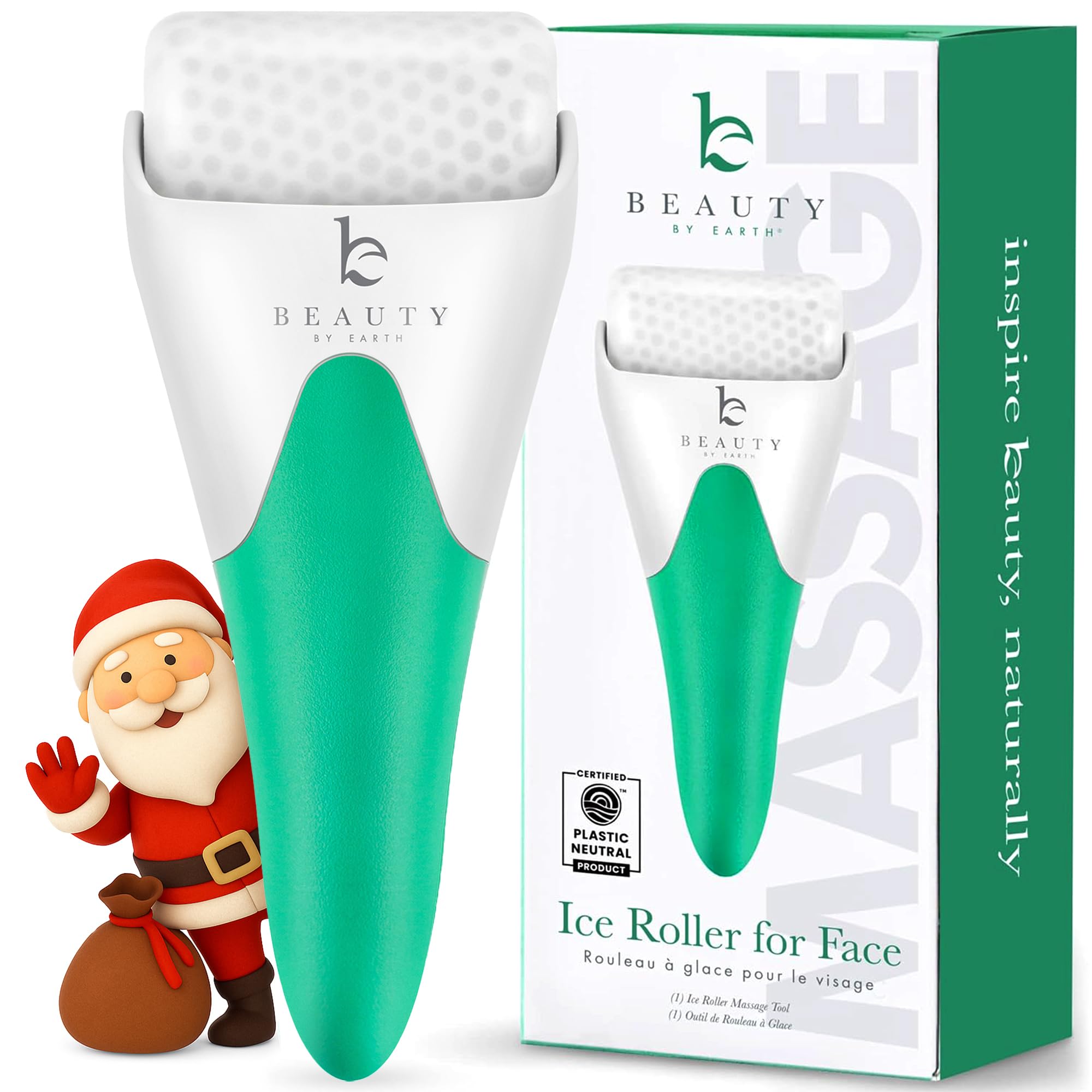 Ice Roller for Face - Smoothes Fine Lines & Wrinkles, Stocking Stuffers, Face & Eye Roller for Puffy Eyes, Skin Care Massager, Beauty Gift That Helps Relieve Migraines, Facial & Spa Gifts for Women