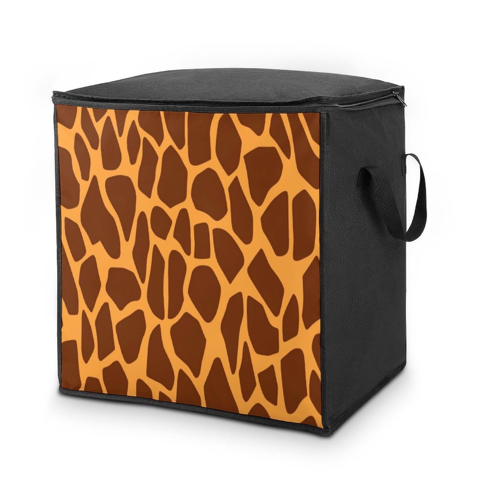 Fekiloot Style Giraffe Print Storage Bags With Reinforced Handles,Moving Bag With Zipper,Closet Organizers,Compression Packing Cubes