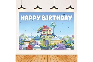 Bluey Cartoon Party Background