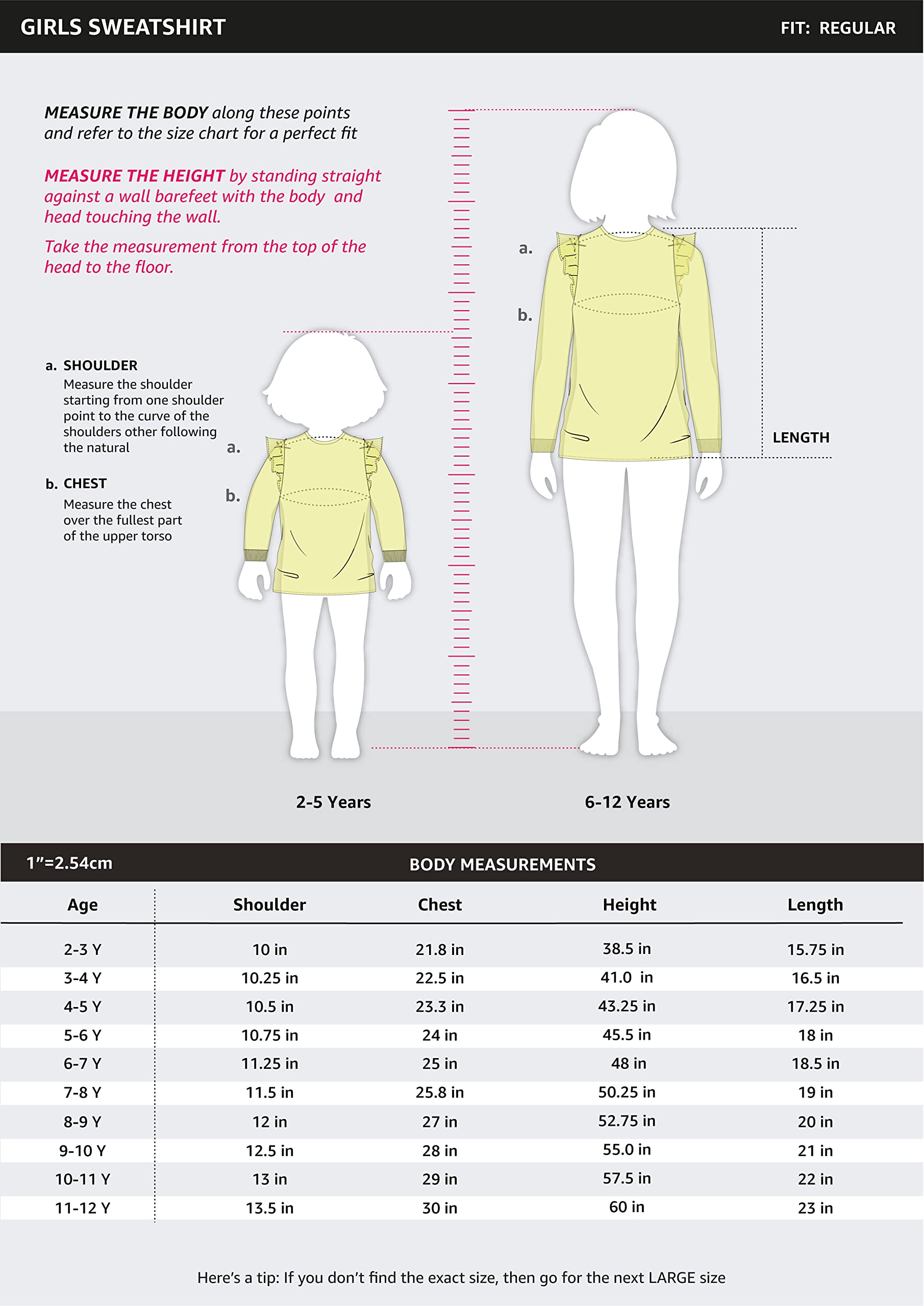 Amazon Brand - Jam & Honey Girls' Sweatshirt (JHAW20GSWT111_Yellow_2-3 Years) 2