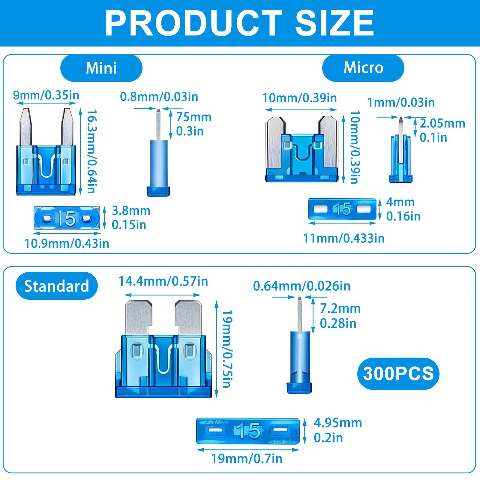 Kit di fusibili per auto, kit di assortimento di fusibili per camion