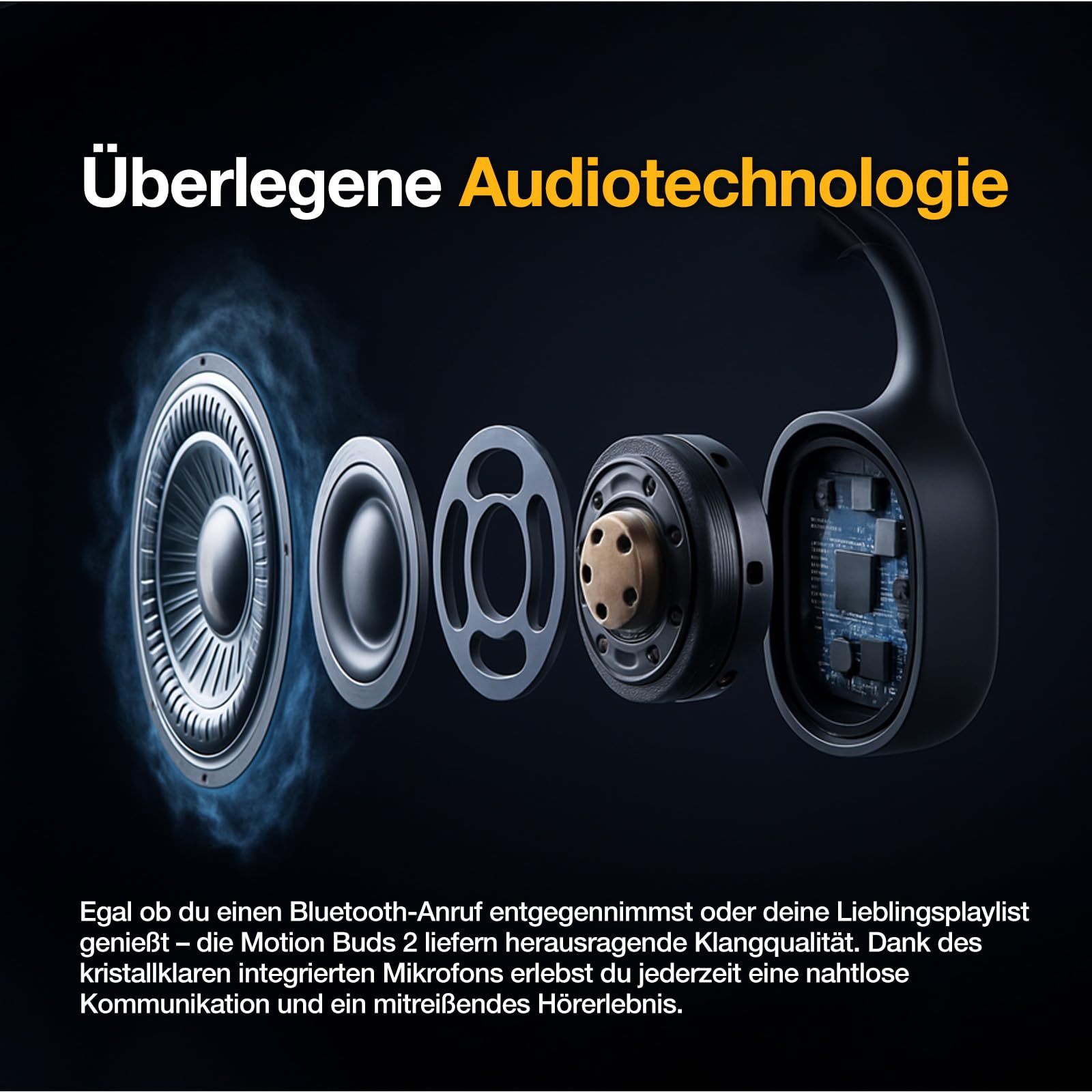 AGM Knochenschall Kopfhörer, Open Ear Kopfhörer Motion Buds Bluetooth 5.4 Kabellos Sportkopfhörer IP68 wasserdicht Kopfhörer mit LED für Laufen Radfahren Joggen Fitness