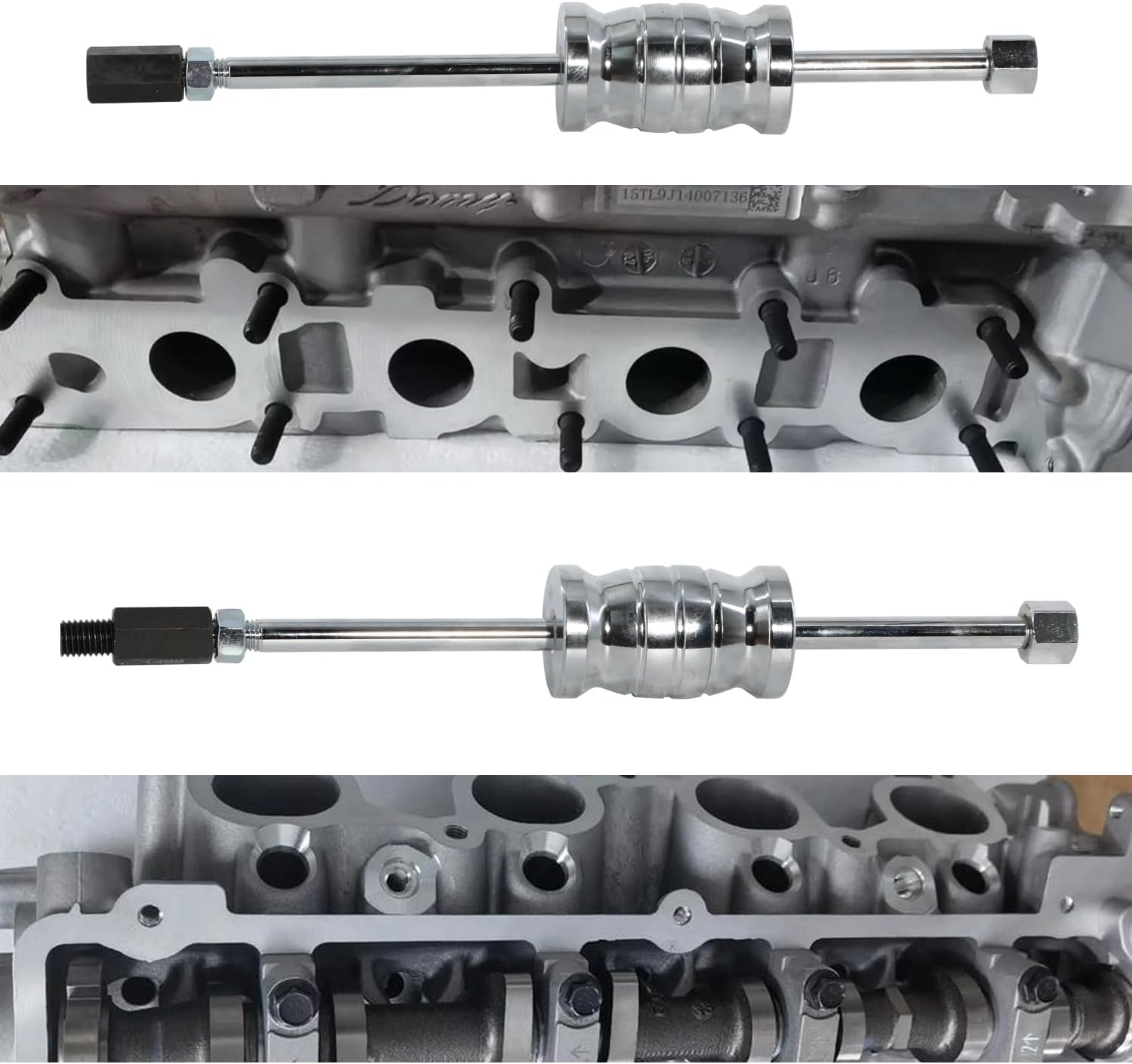 DPTOOL 20pcs Universal Manual Pin Puller Extractor Tool Kit Internal and External Thread Pin Removal Puller Tool Set Slide Hammer Bearing Puller Set with 3-16mm Internal External Collets Adapters