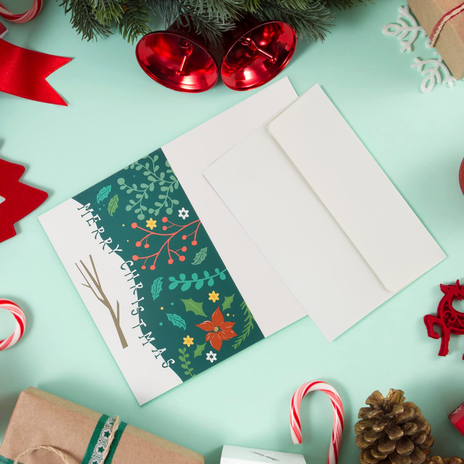 Amazon | Kesote クリスマスカード メッセージカード 24枚 封筒付き 