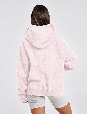 TERIVEEK Women Camo Hoodies Oversized Maple Leaf Fleece Hooded Sweatshirt Long Sleeve Fall Trendy Pullover Hoodie with Pocket
