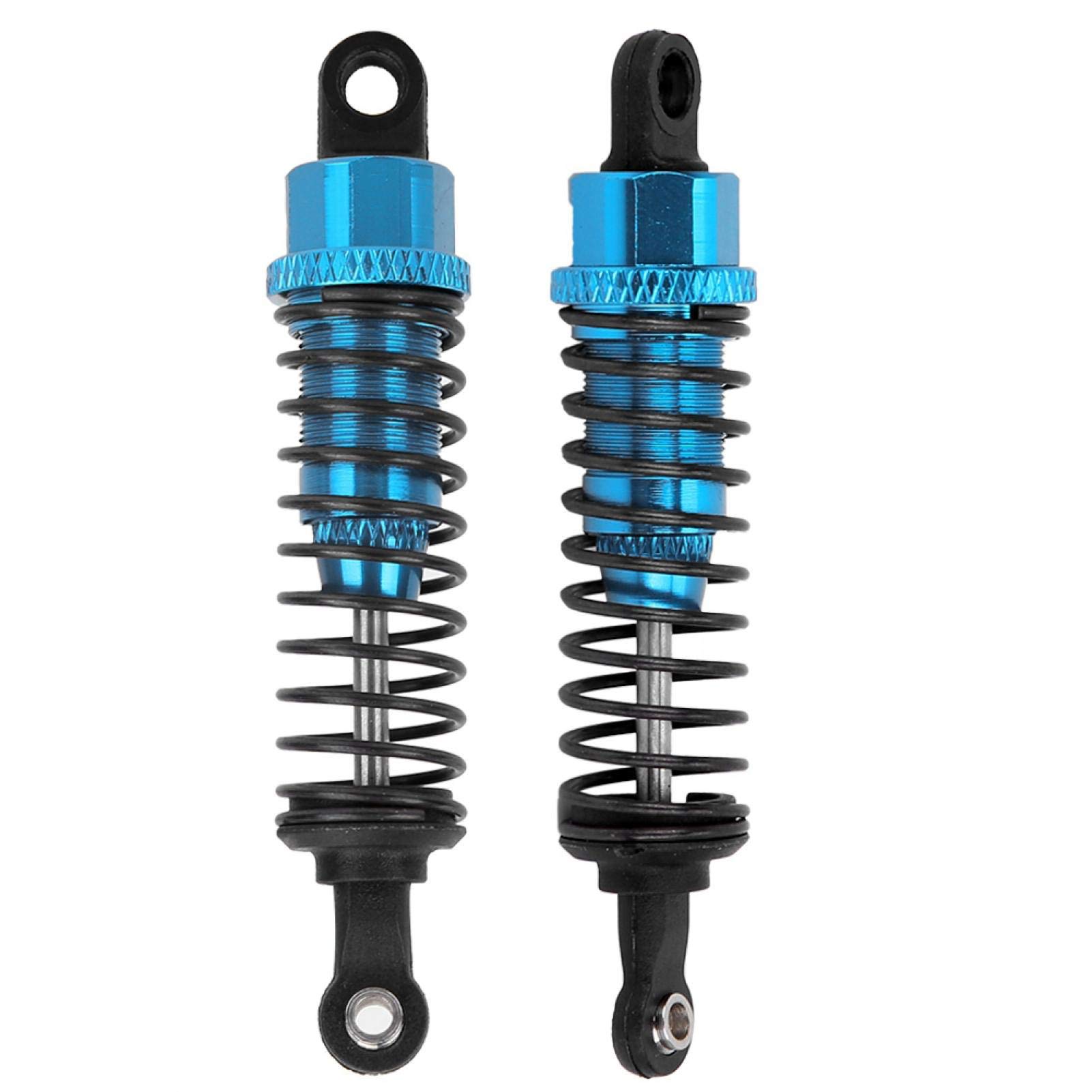 2 Amortisseurs En Métal Pour Voiture RC 1:16 – 70 Mm – Amortissement Doux, Ressorts élastiques – Bleu