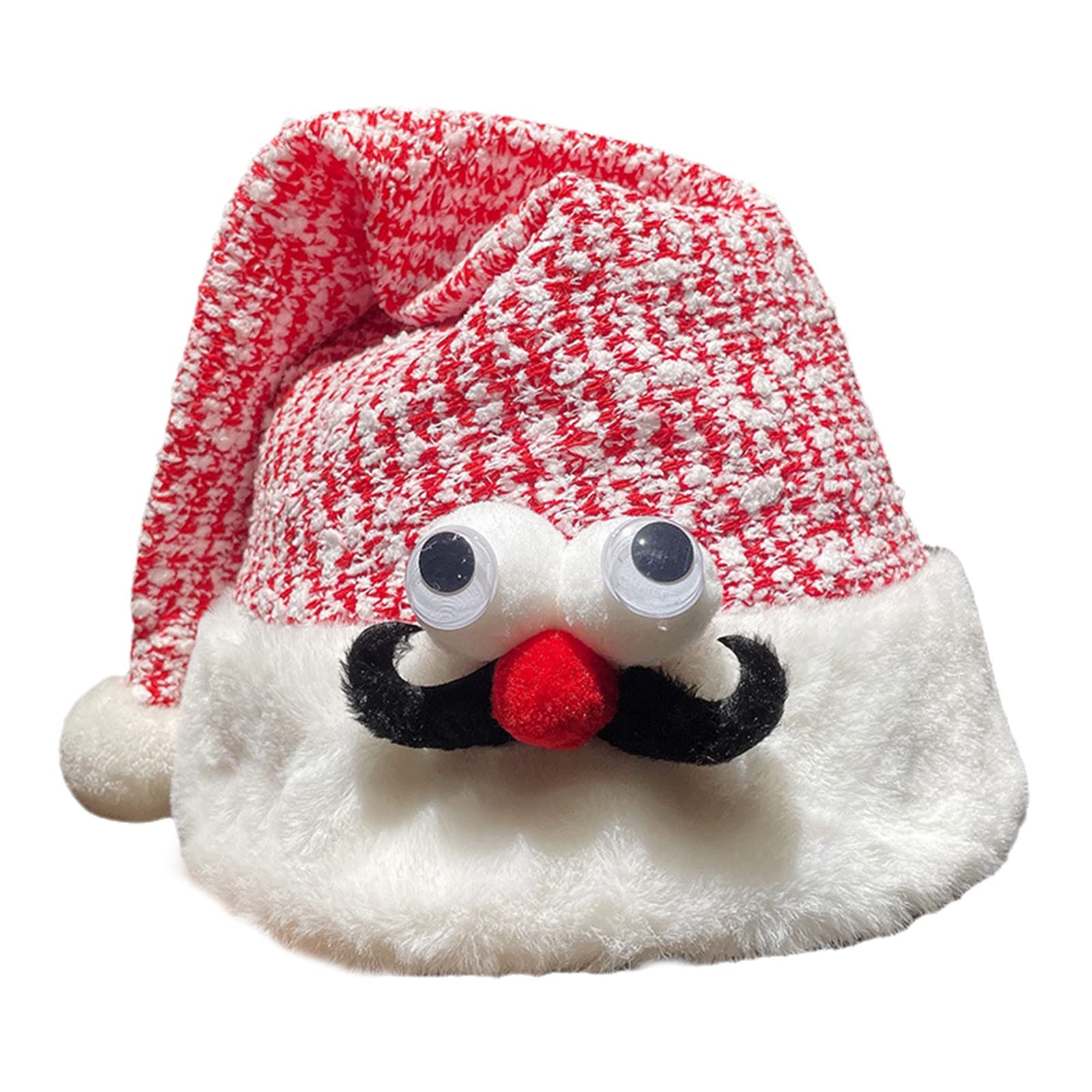 Tsophreniq Santa Hat Navidad Props New Year Thick Christmas Hat Adults Kids Christmas Decorations for Home Santa Black Hats for Adults