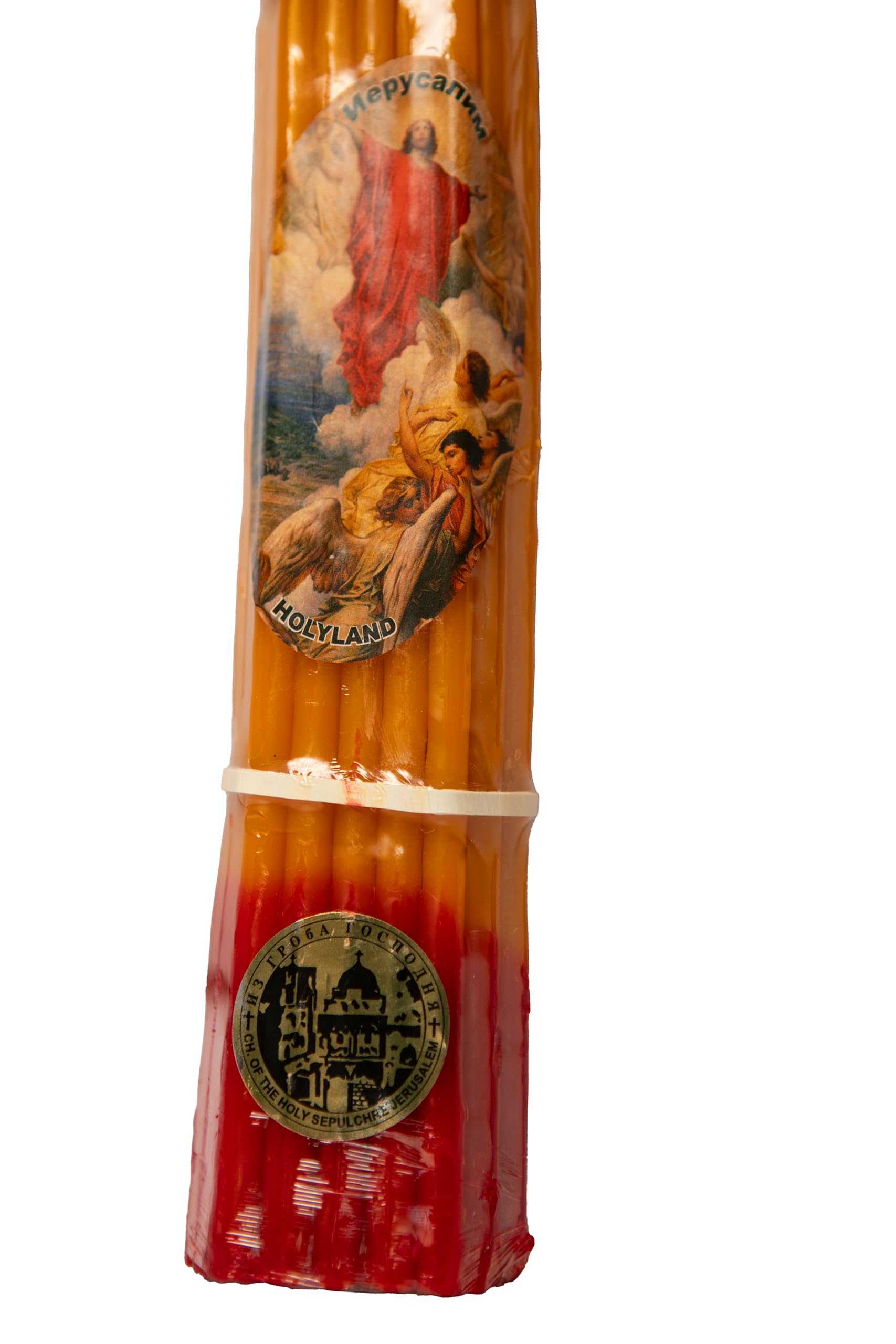 33 Candele sacre di Gerusalemme – Fatte a mano in cera d'api – Accese al fuoco sacro – Regalo cristiano