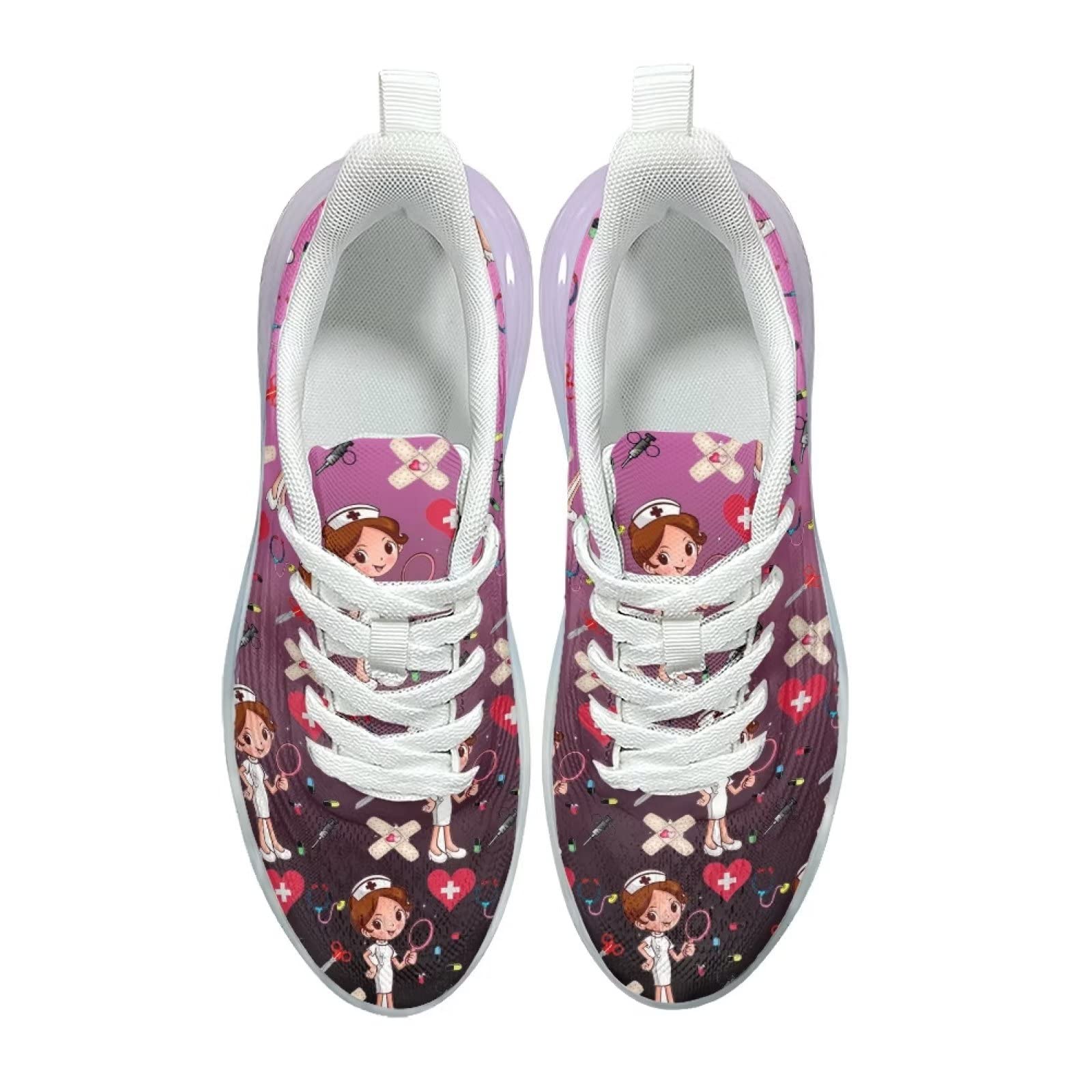 Scarpe da ginnastica da donna sportive sportive slip-on da donna scarpe da allenamento traspiranti leggere, Infermiera 13, 41 EU