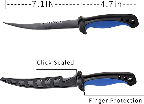 Miniatura 2 de PAUL MAIER Juego de 3 piezas de limpieza de pescado incluye cuchillos de filete para pescado guantes anticorte cepillo limpiador de escamas de