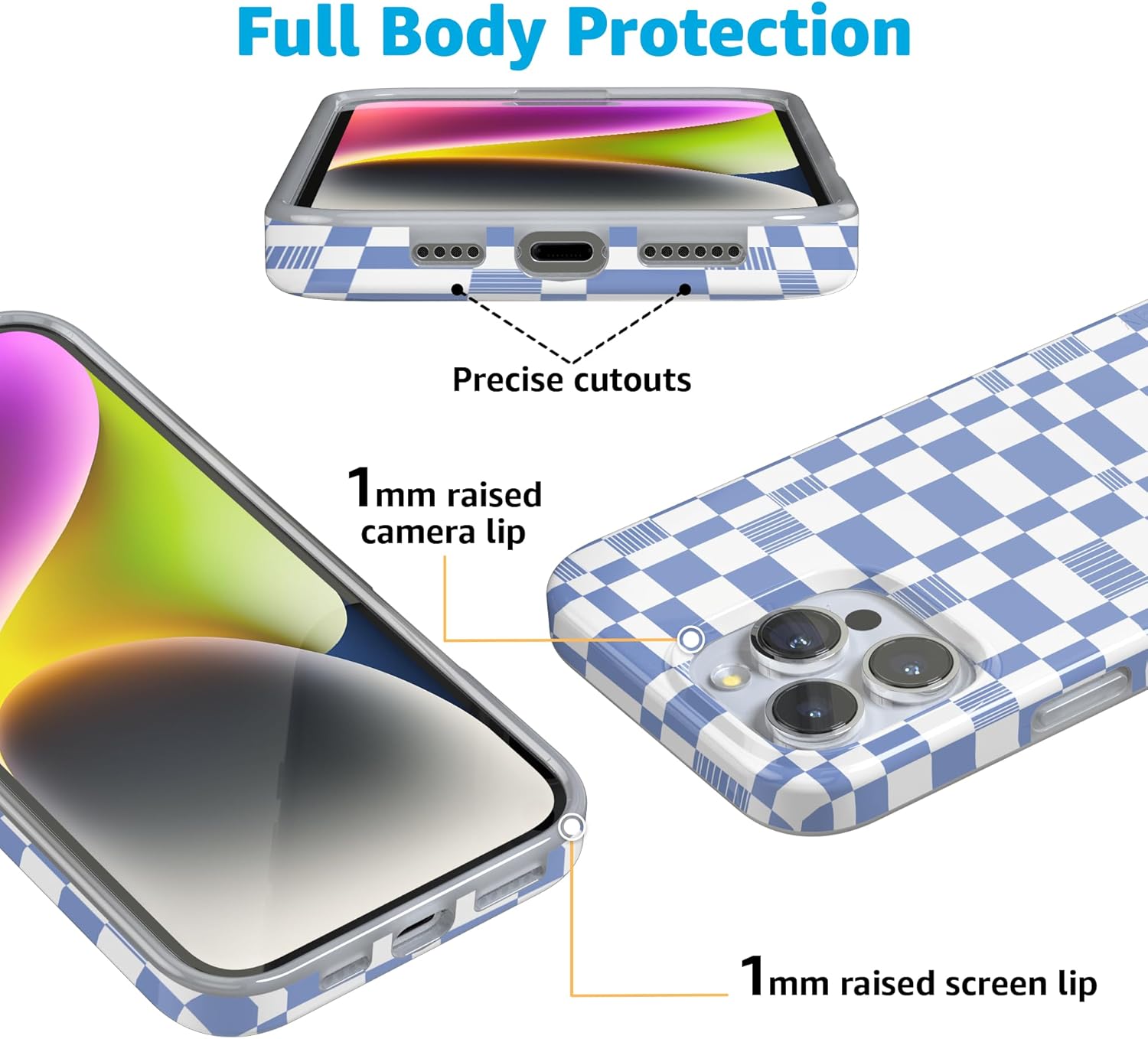 Casely iPhone 16 Pro Case | Reality Check | Periwinkle | Compatible with MagSafe | Classic Ultra Slim Design