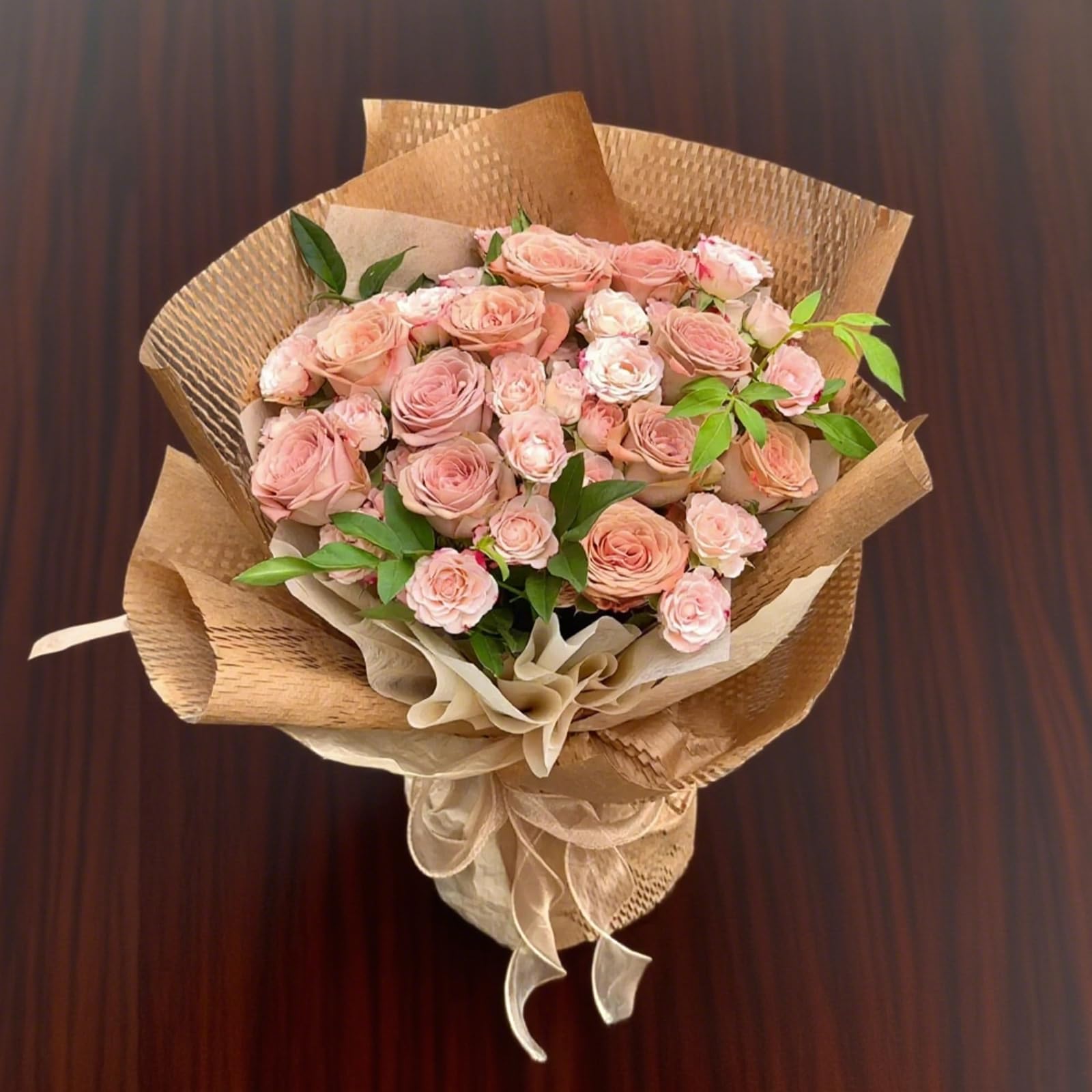 SINJEUN 200 Stück 38,1 x 30,5 cm Wabenverpackungspapierbögen, braune Packpapierbögen für Umzug, Polsterung, Versandverpackung