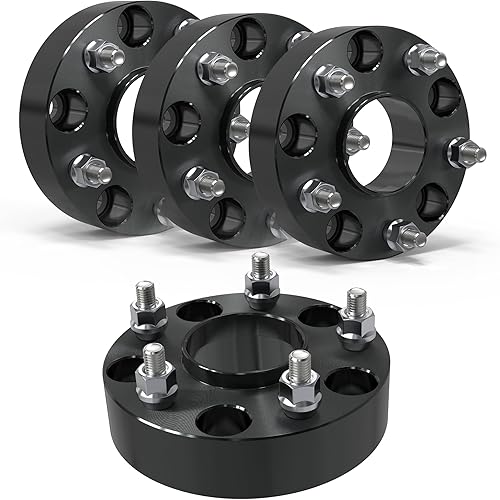 Miniatura 9 de EVERESTWAY Espaciadores de rueda de 5 x 5 de 0.197 x 5.000 in, 2 pulgadas de grosor, 5 lengüetas de 2.815 in, pernos de 12 pulgadas x 20 compatibles