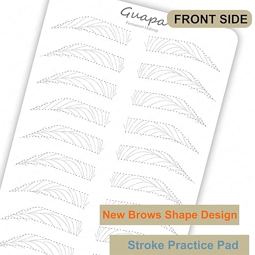 Miniatura 5 de Guapa 3 patrones avanzados de trazos de cabello de silicona permanente, práctica de maquillaje, piel de látex para práctica de microblading para