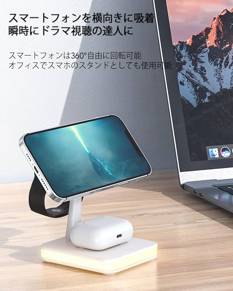 Amazon.co.jp: HATALKIN 3in1 ワイヤレス充電器 Compatible with